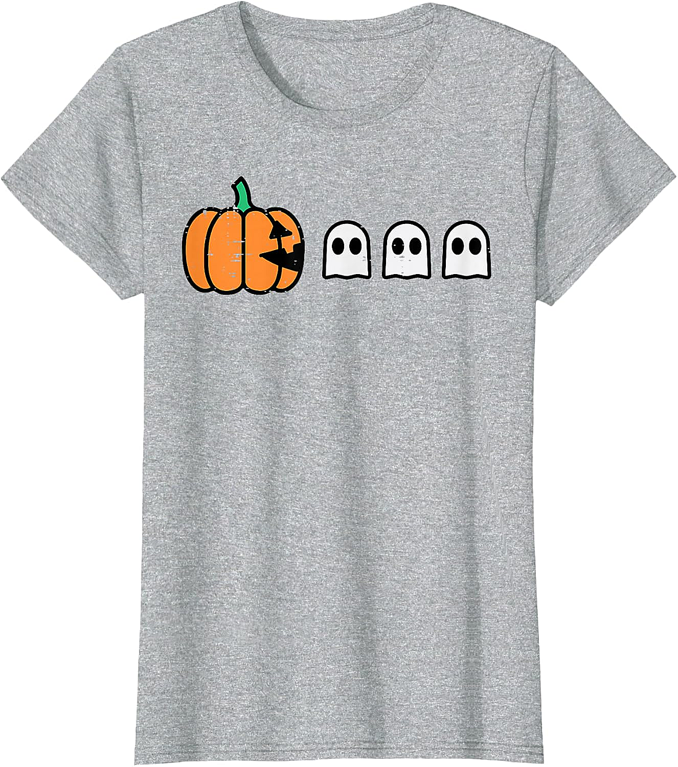 Halloween Gamer Pumpkin Eating Ghost Funny T-Shirt