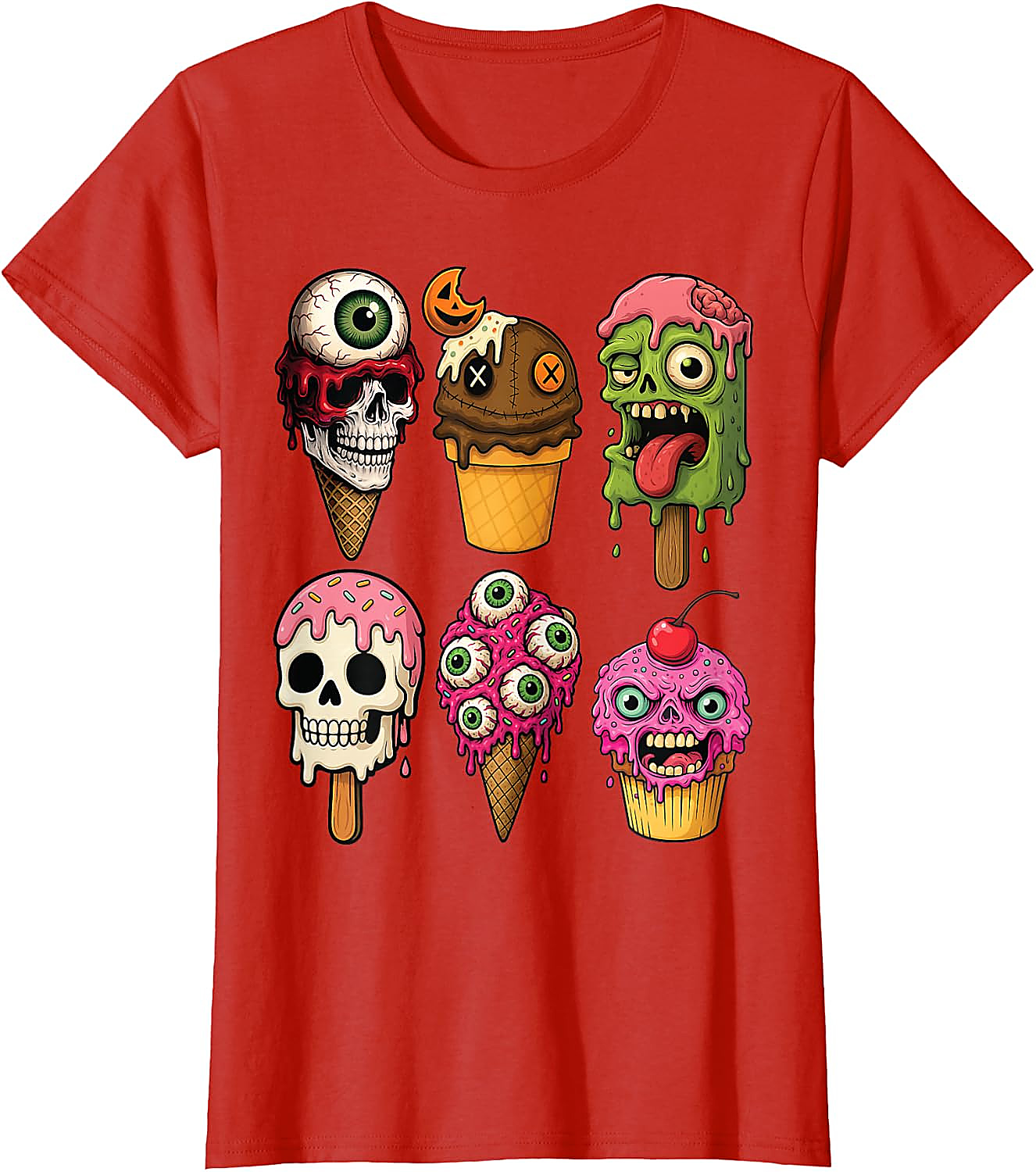 Halloween Ice Cream Monsters T-Shirt | Funny Horror Tee