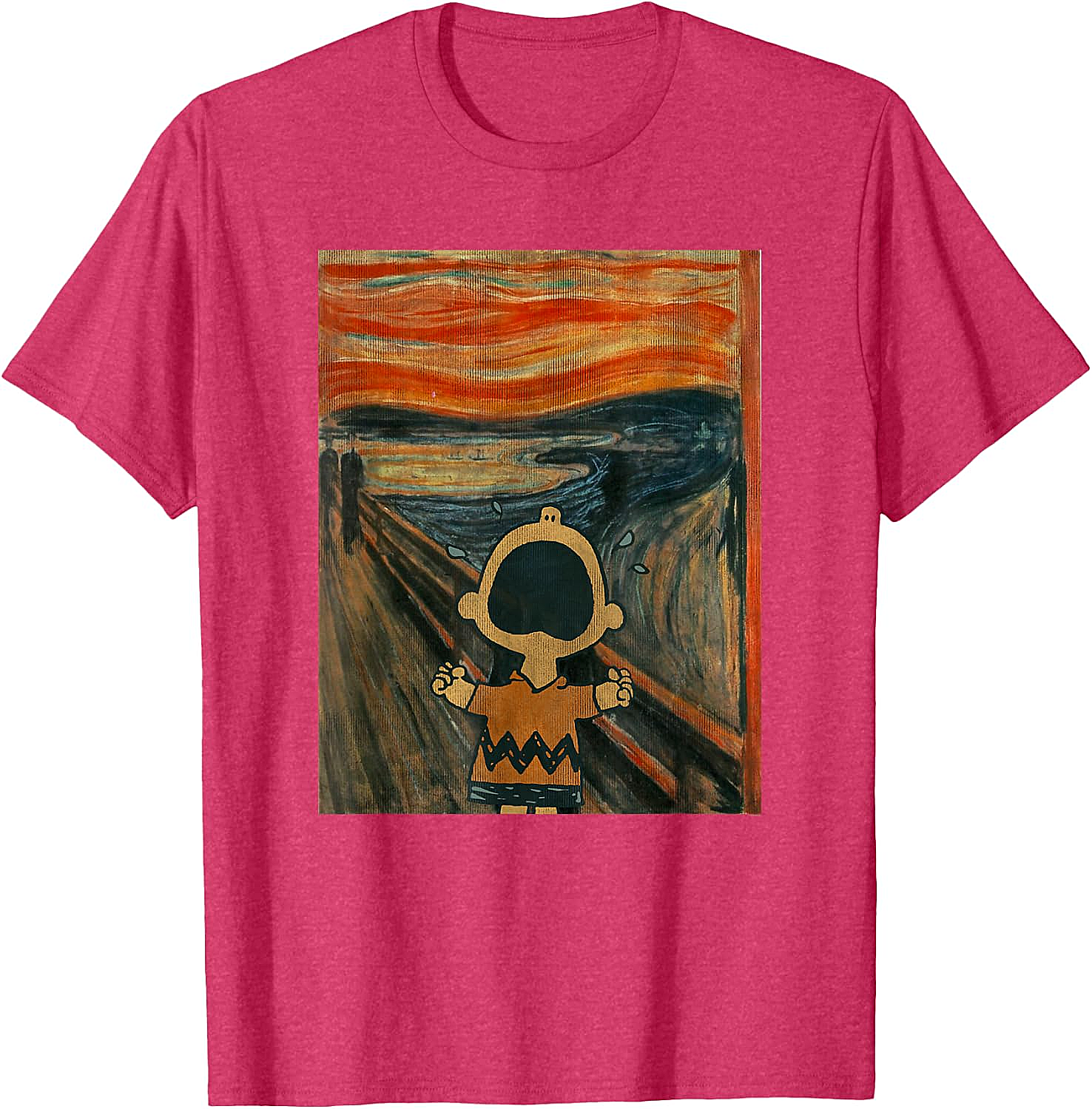 Peanuts Charlie Brown Scream Artsy T-Shirt Funny Tee