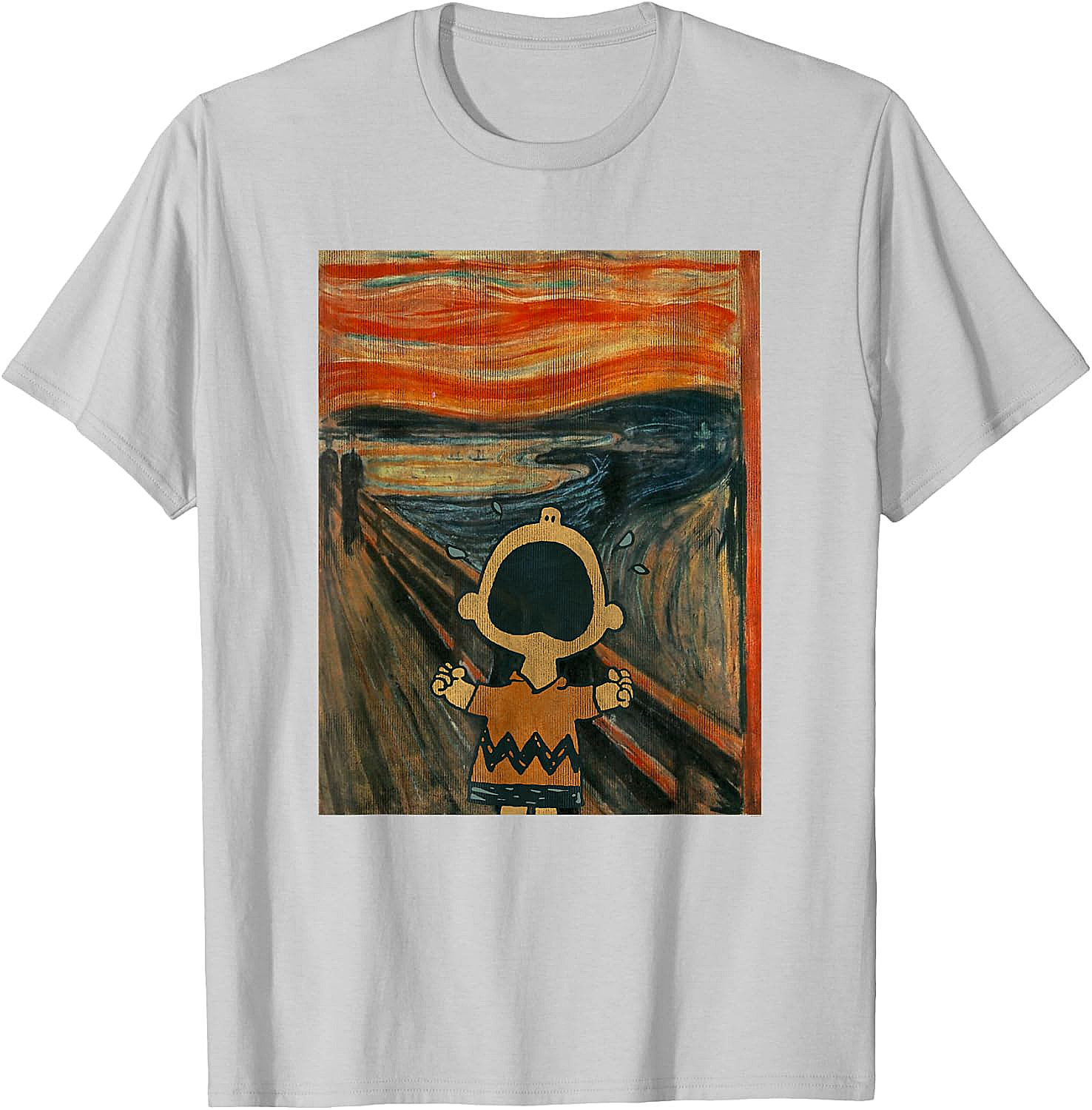 Peanuts Charlie Brown Scream Artsy T-Shirt Funny Tee