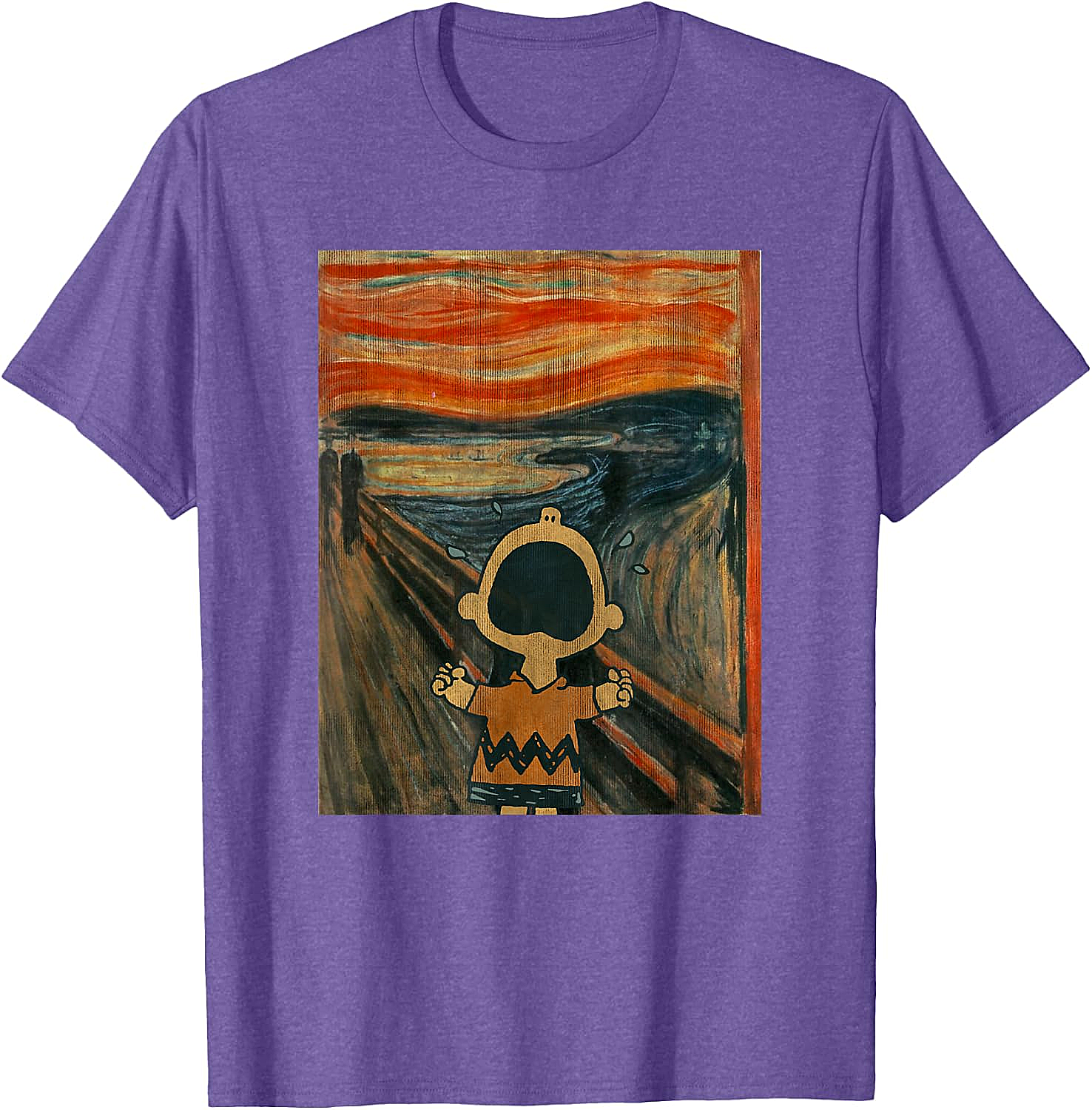 Peanuts Charlie Brown Scream Artsy T-Shirt Funny Tee