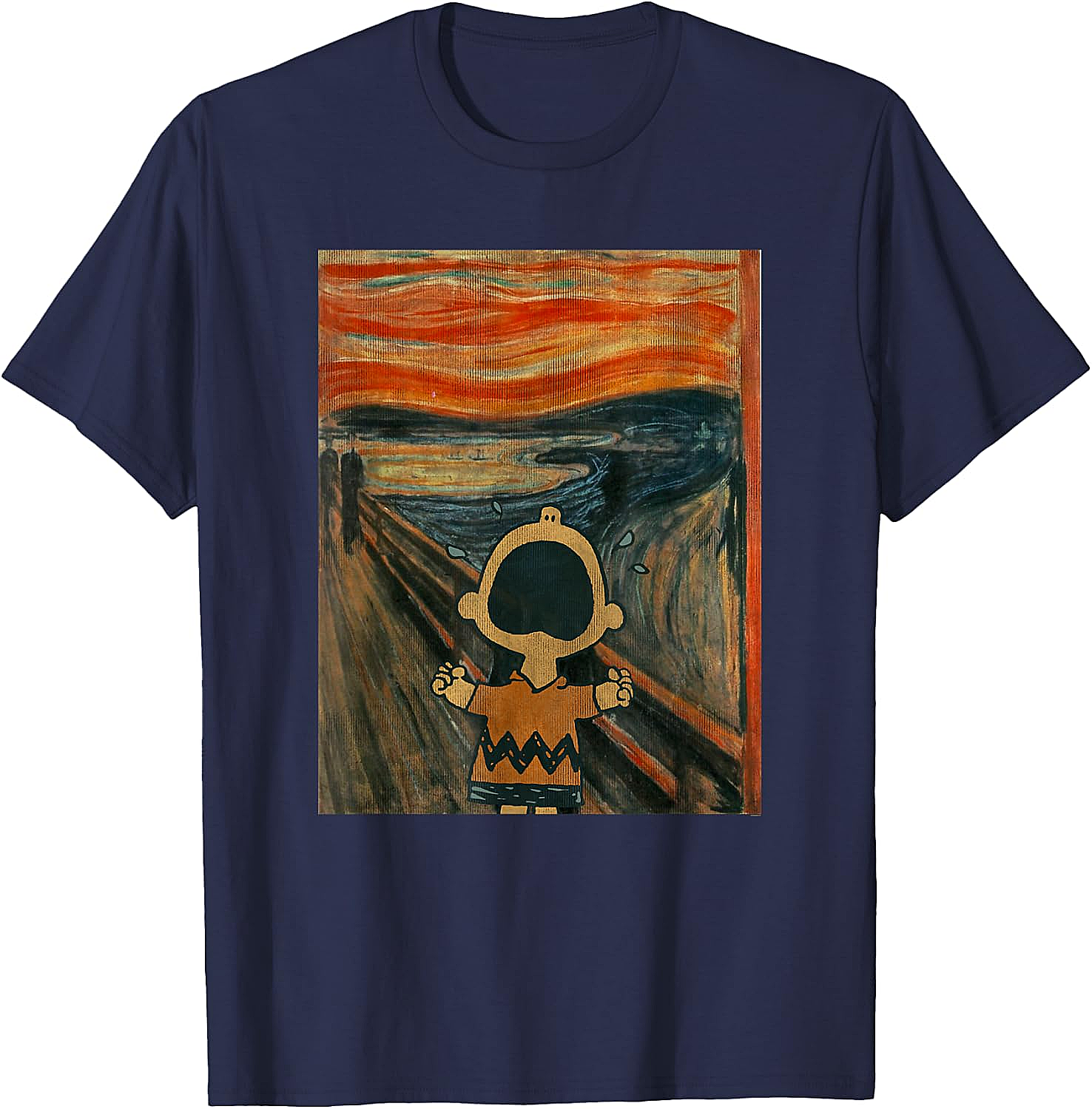Peanuts Charlie Brown Scream Artsy T-Shirt Funny Tee