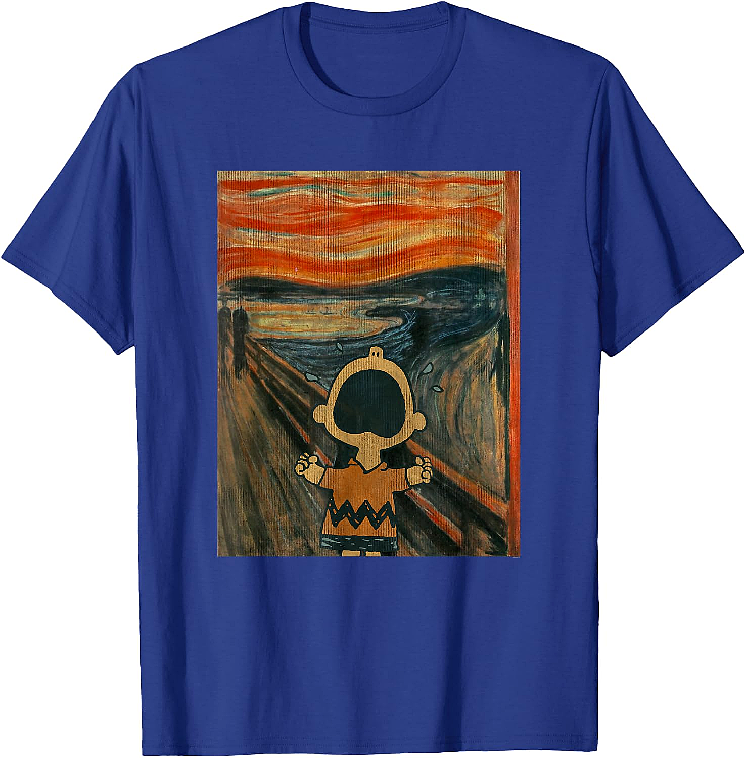 Peanuts Charlie Brown Scream Artsy T-Shirt Funny Tee