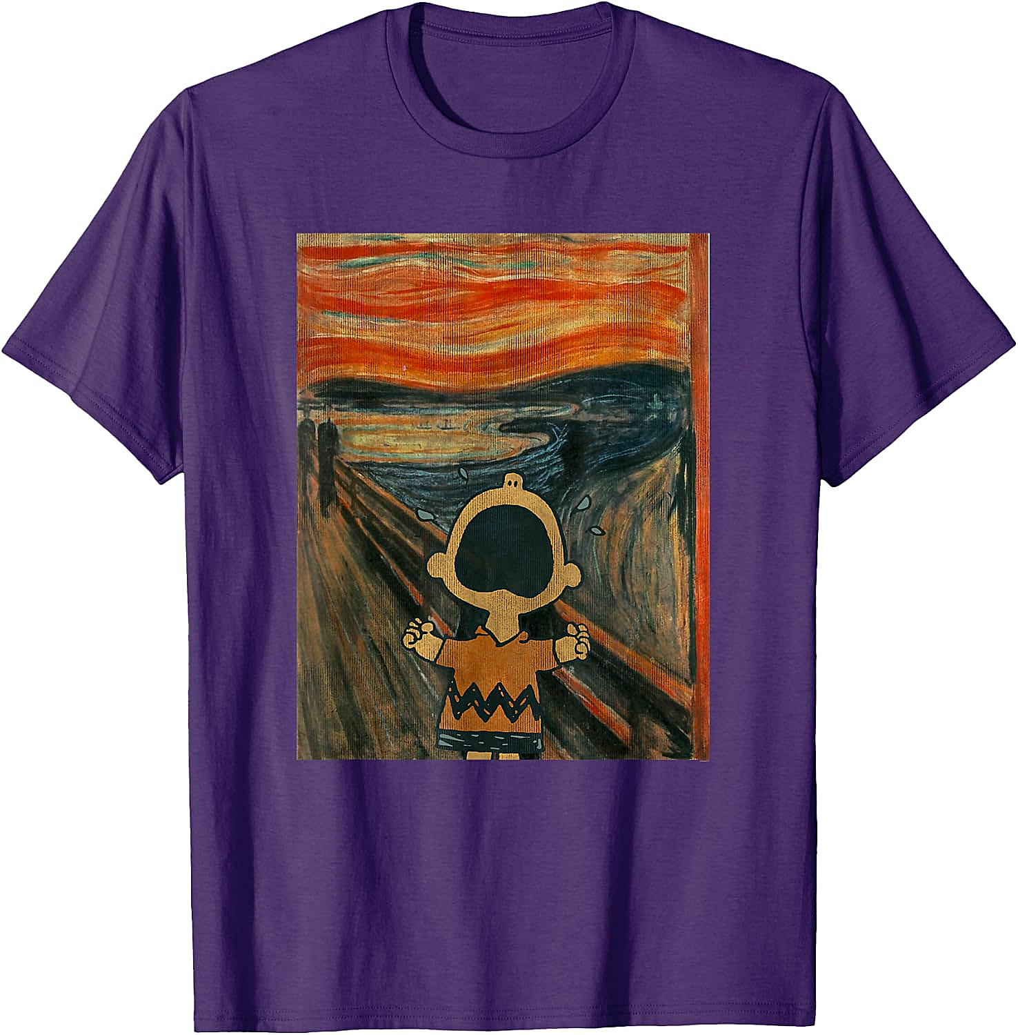 Peanuts Charlie Brown Scream Artsy T-Shirt Funny Tee