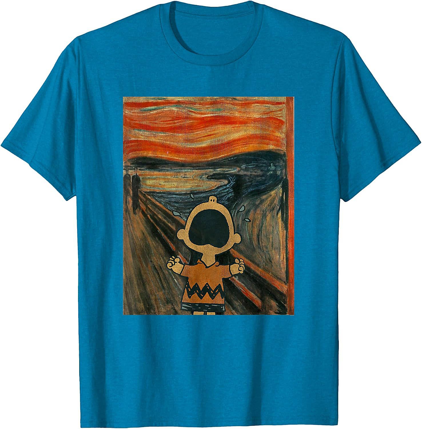 Peanuts Charlie Brown Scream Artsy T-Shirt Funny Tee