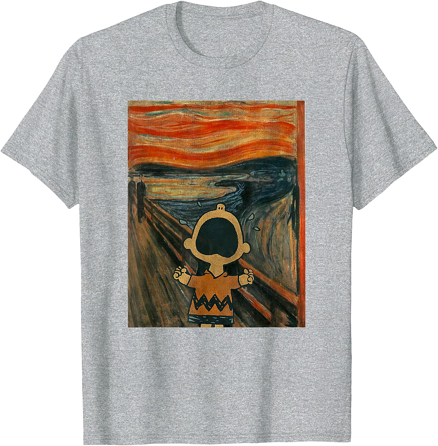 Peanuts Charlie Brown Scream Artsy T-Shirt Funny Tee
