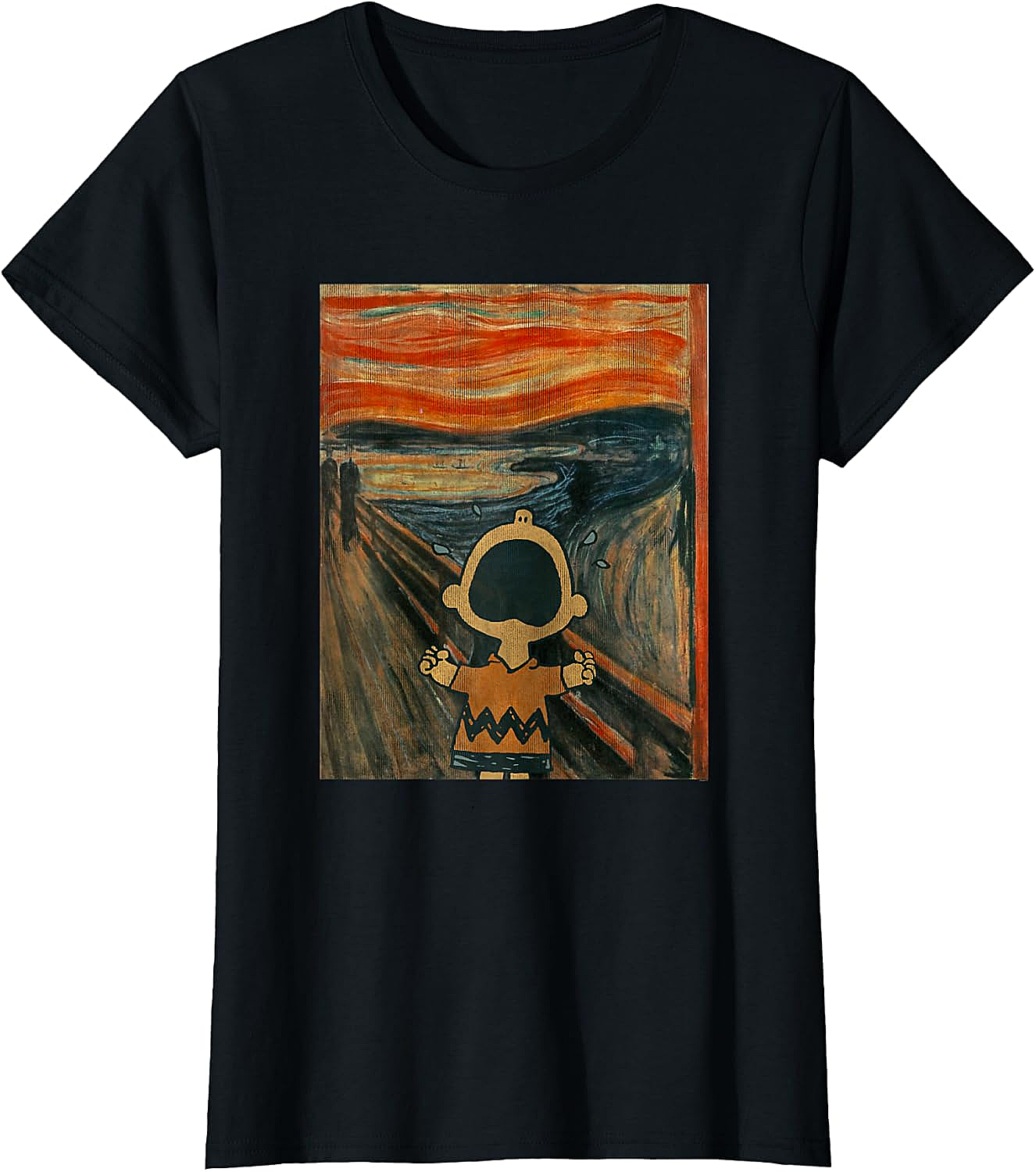 Peanuts Charlie Brown Scream Artsy T-Shirt Funny Tee