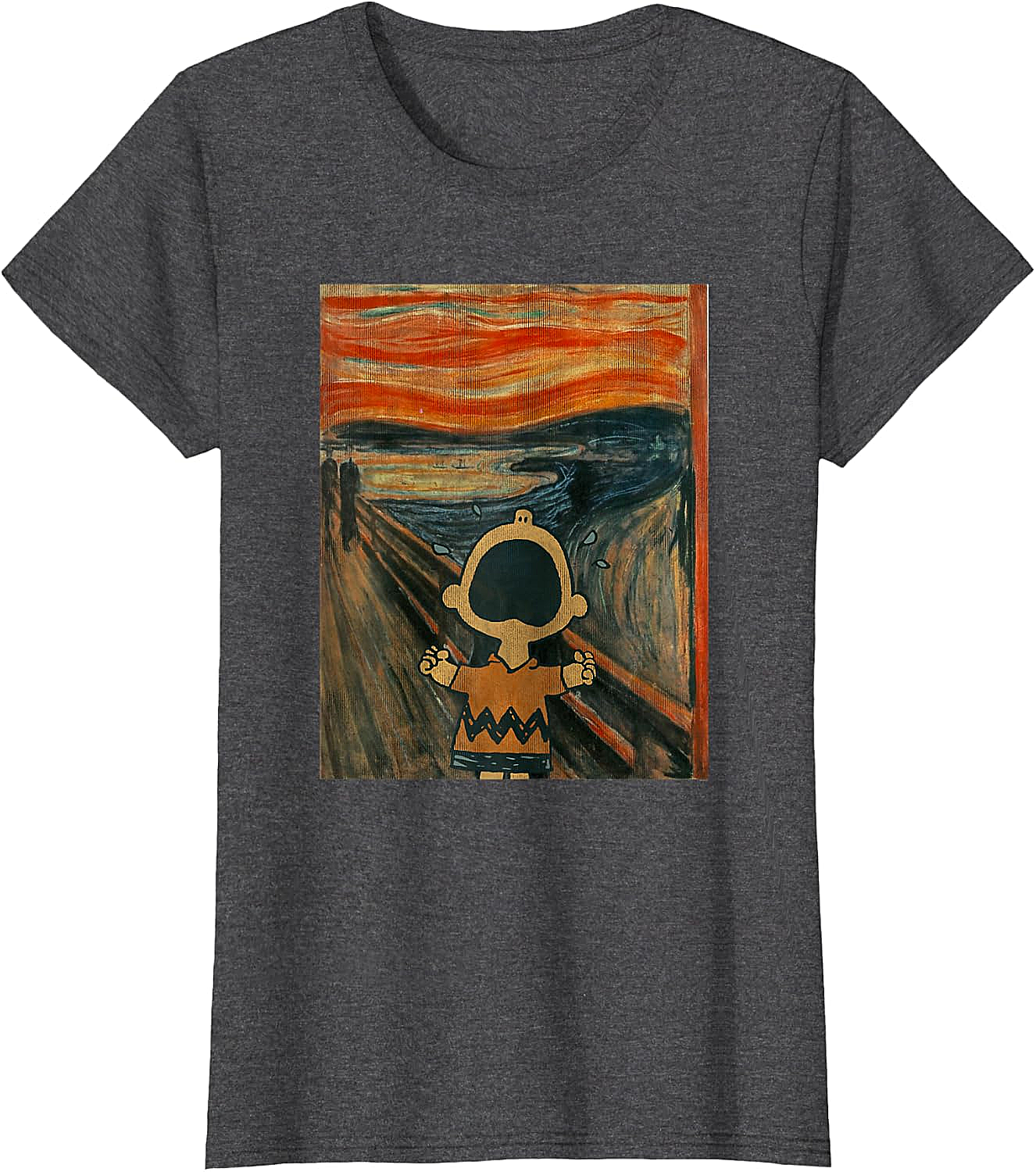 Peanuts Charlie Brown Scream Artsy T-Shirt Funny Tee