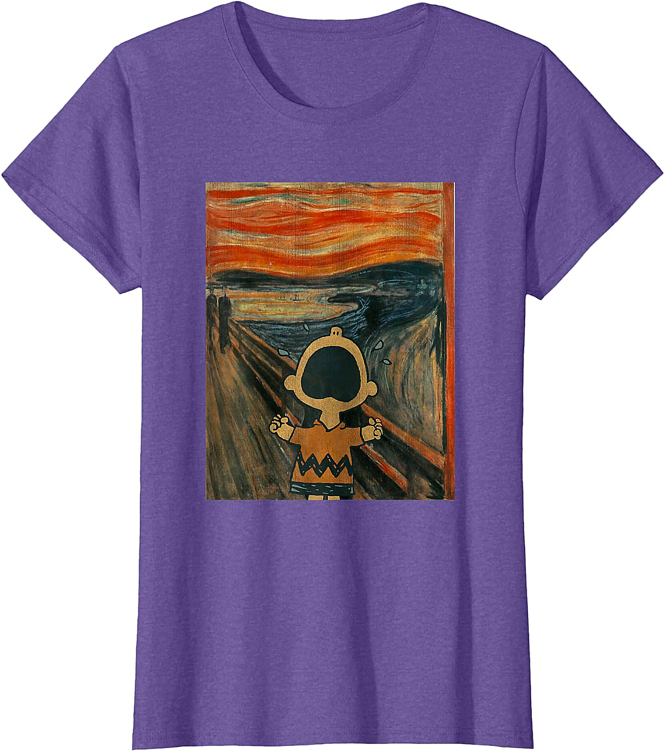 Peanuts Charlie Brown Scream Artsy T-Shirt Funny Tee