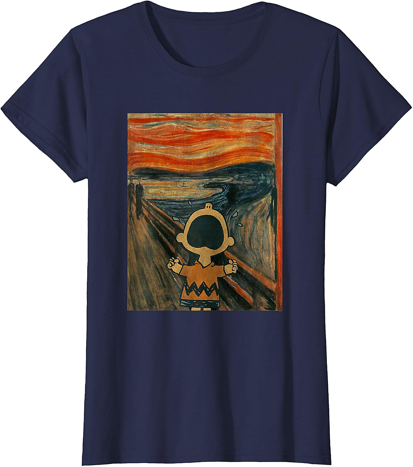 Peanuts Charlie Brown Scream Artsy T-Shirt Funny Tee