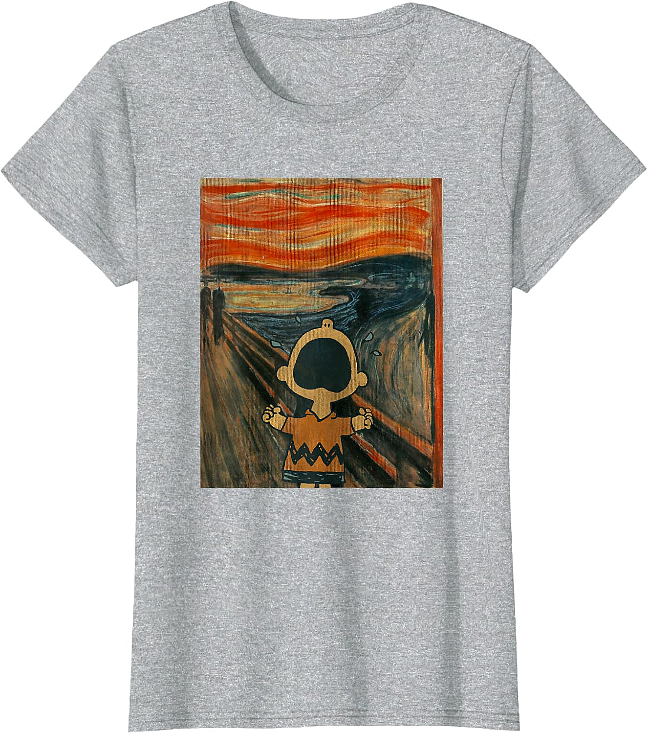 Peanuts Charlie Brown Scream Artsy T-Shirt Funny Tee