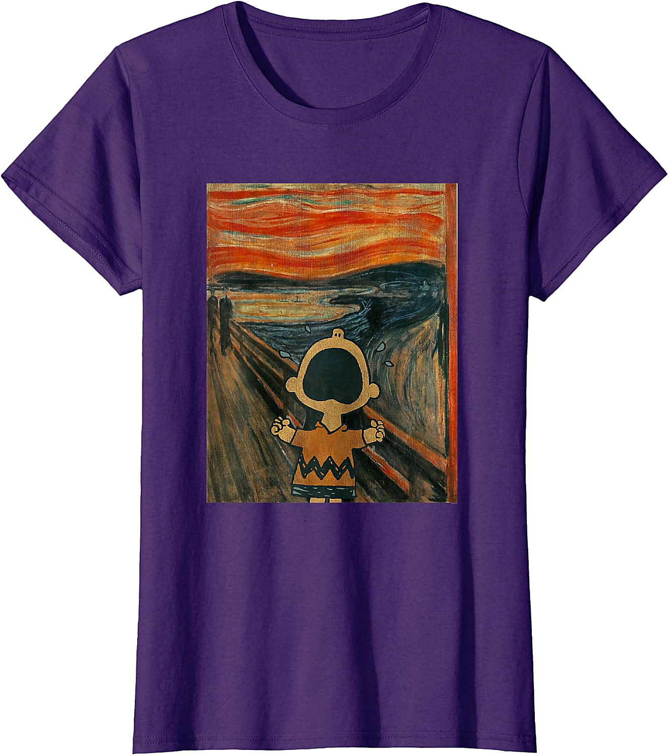 Peanuts Charlie Brown Scream Artsy T-Shirt Funny Tee
