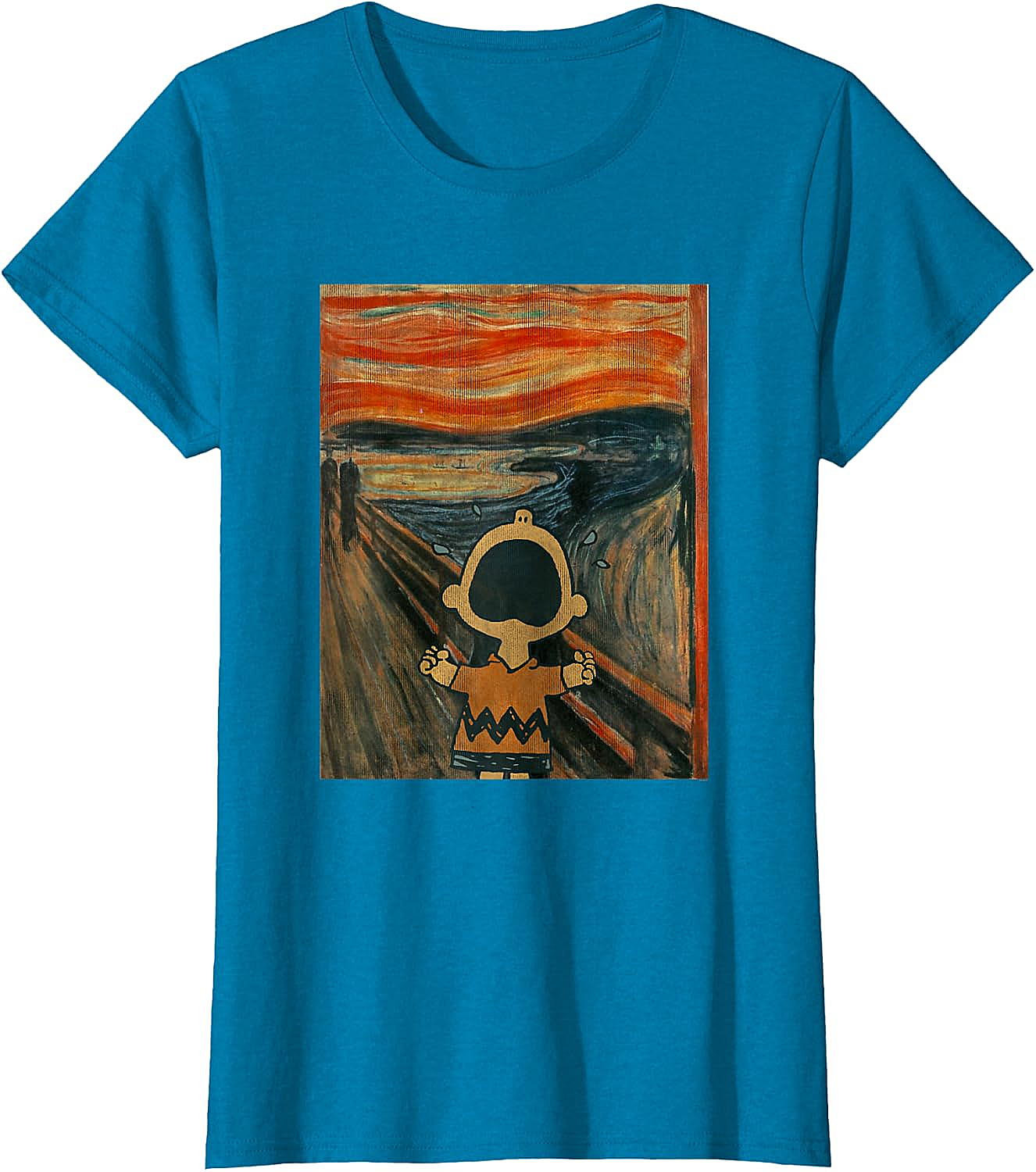 Peanuts Charlie Brown Scream Artsy T-Shirt Funny Tee