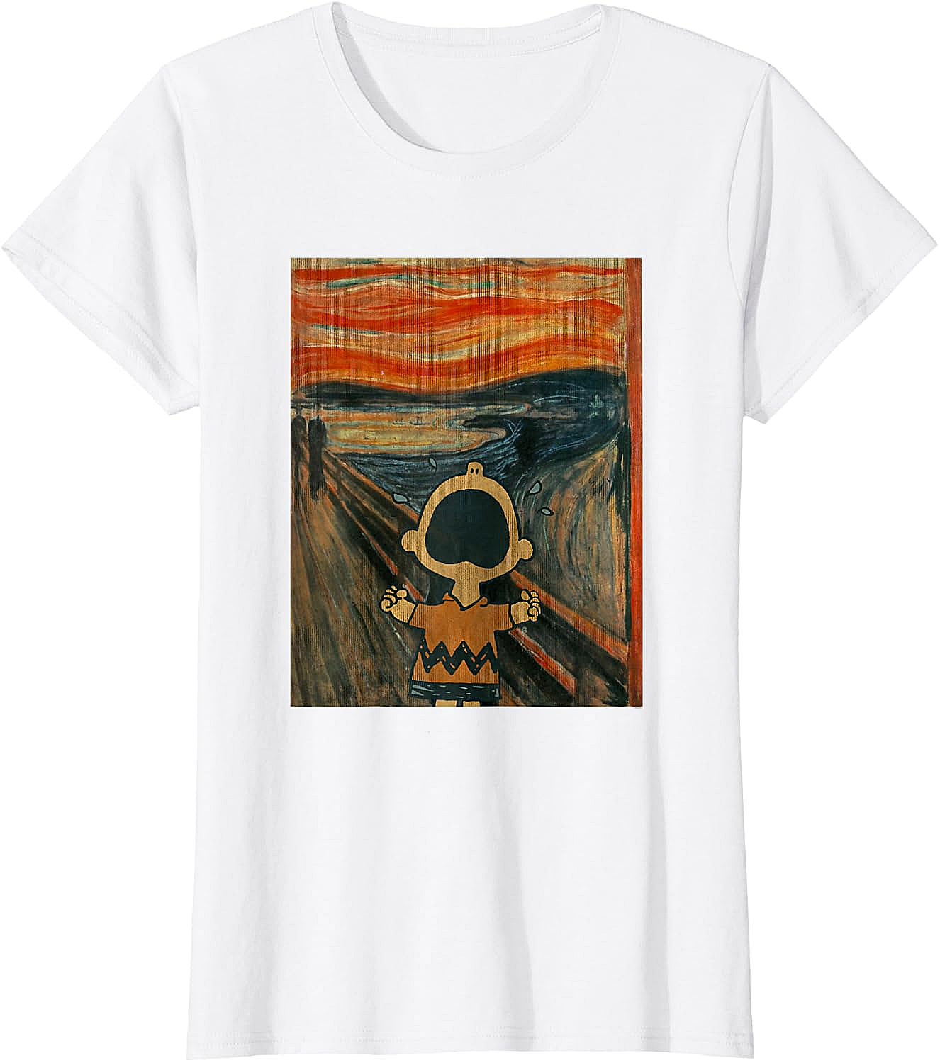Peanuts Charlie Brown Scream Artsy T-Shirt Funny Tee