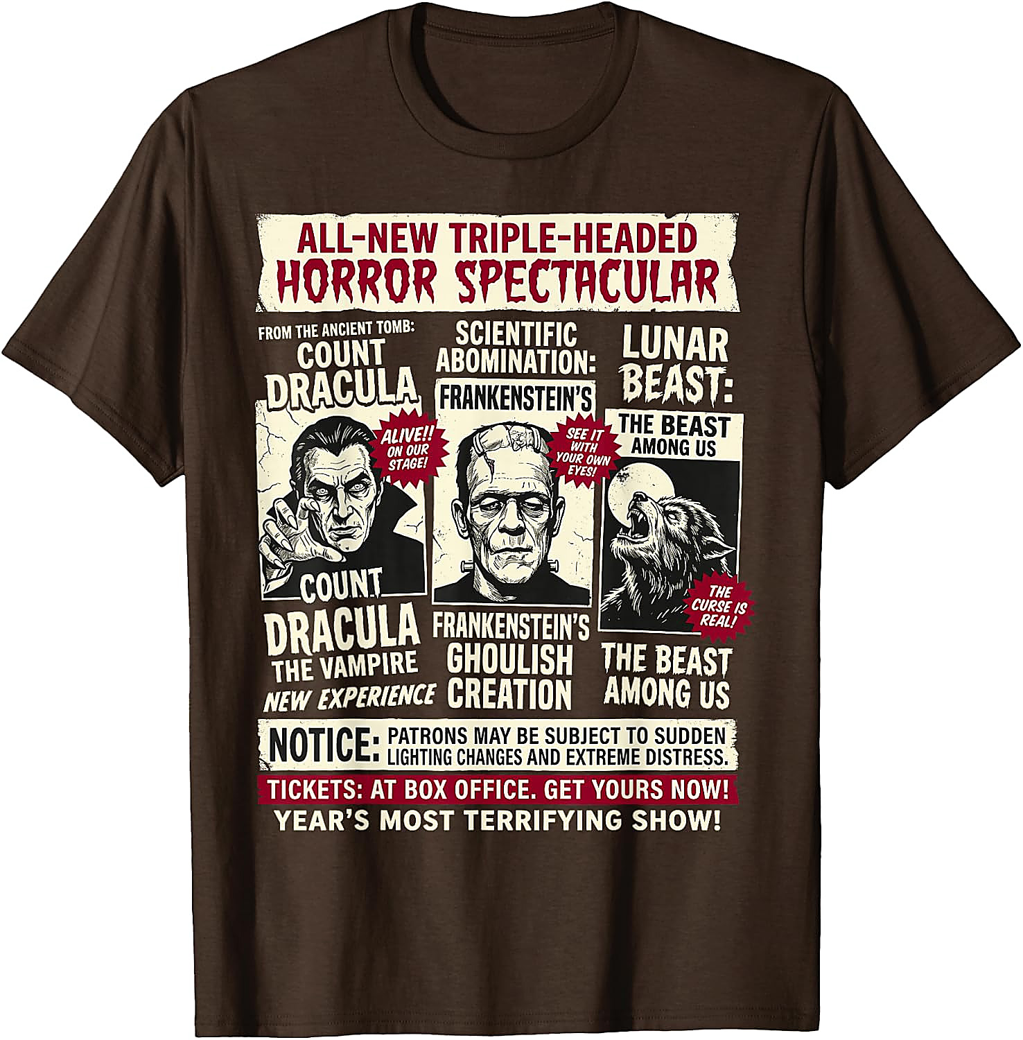 Vintage Horror Monsters Halloween T-Shirt