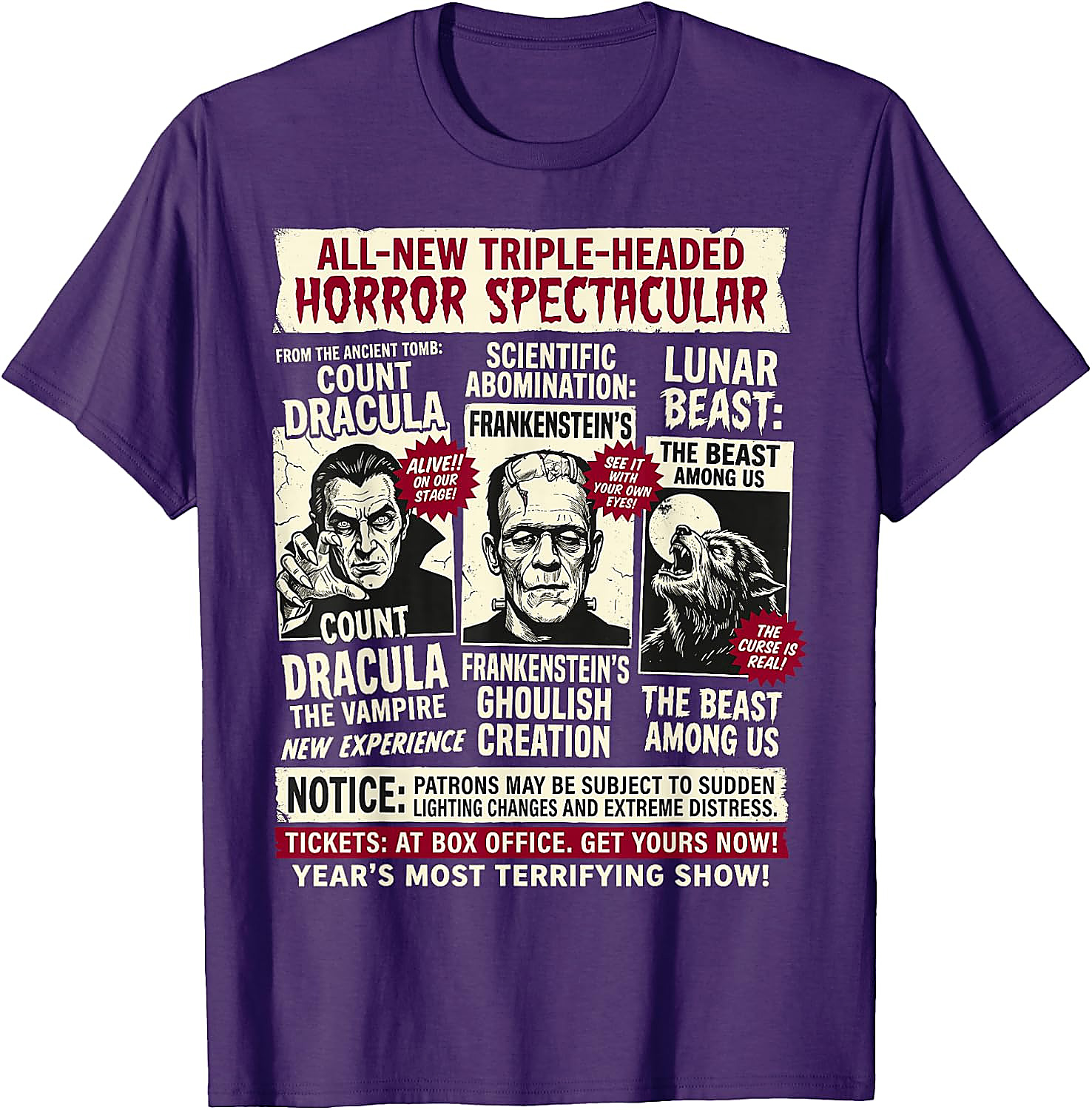 Vintage Horror Monsters Halloween T-Shirt