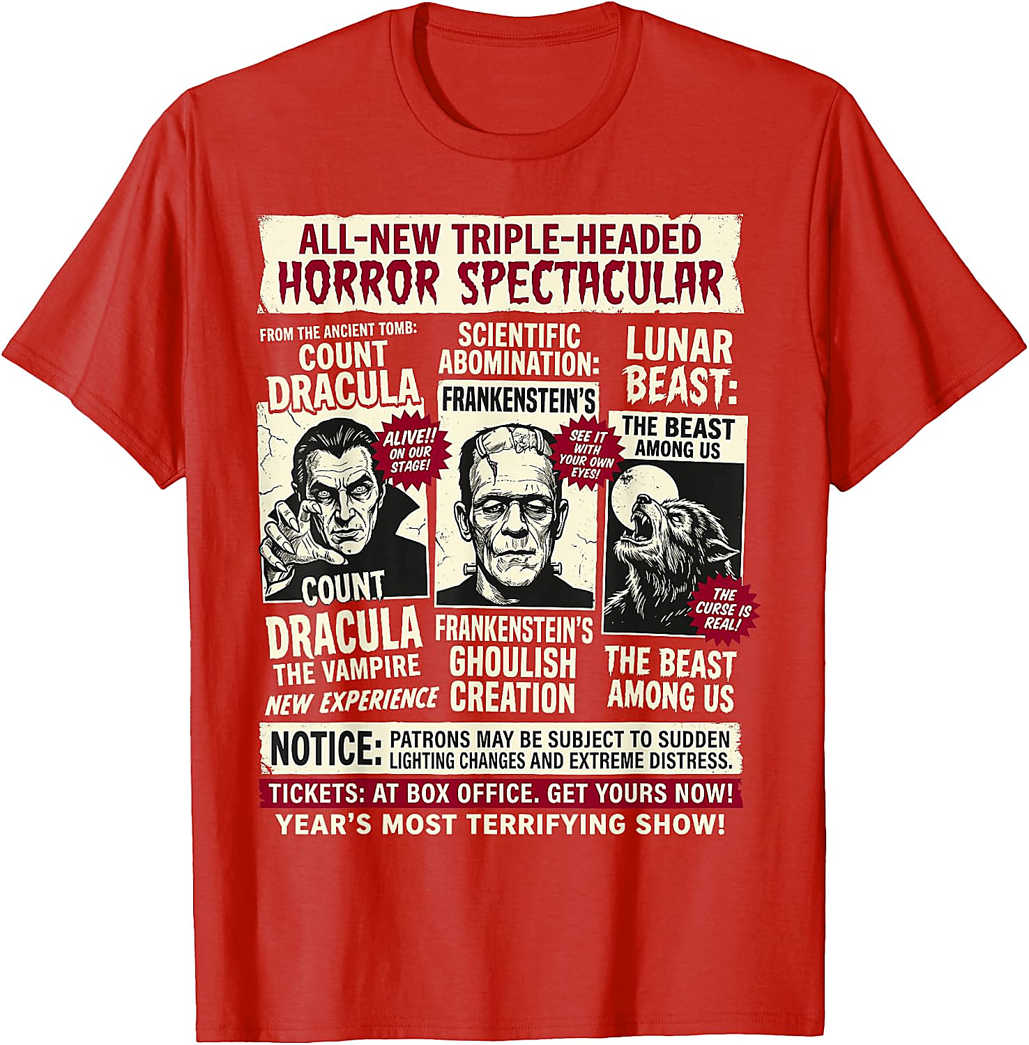 Vintage Horror Monsters Halloween T-Shirt