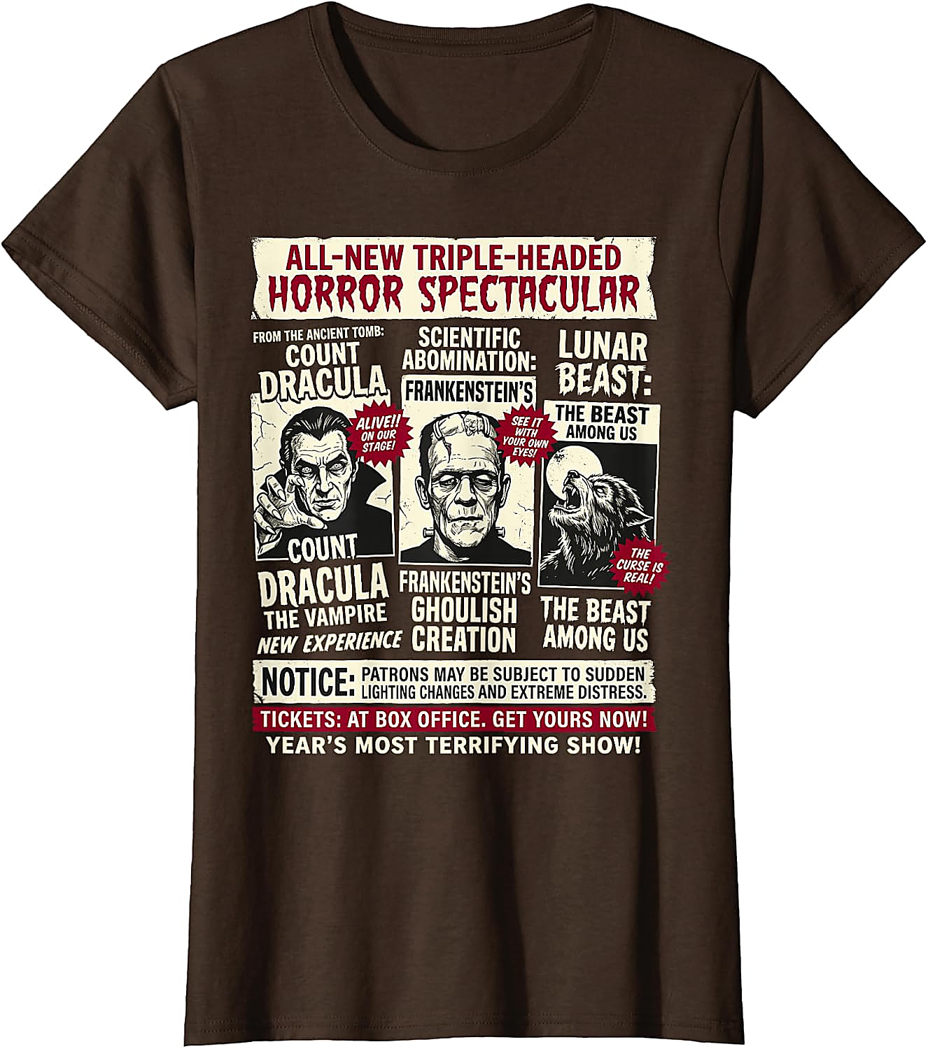Vintage Horror Monsters Halloween T-Shirt