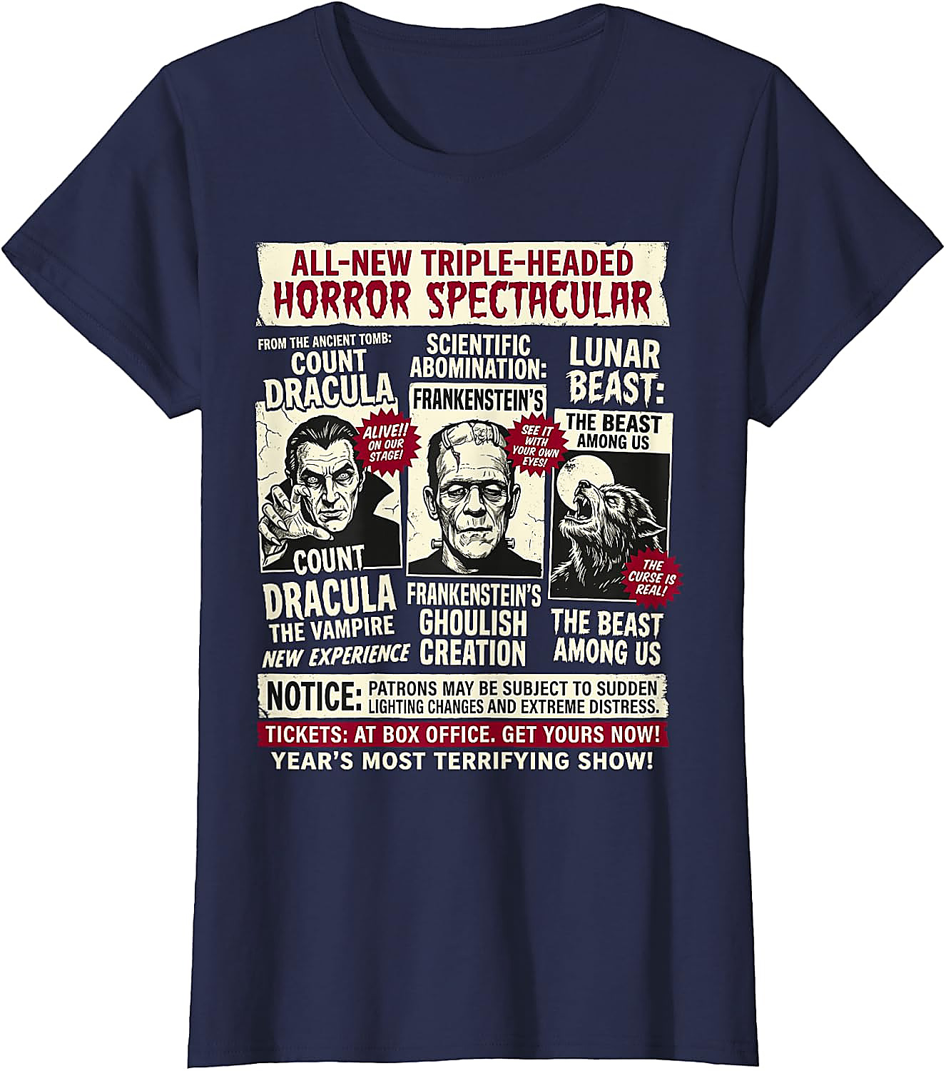 Vintage Horror Monsters Halloween T-Shirt