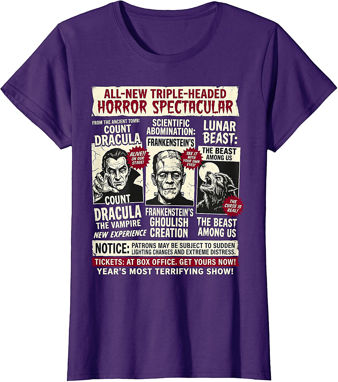 Vintage Horror Monsters Halloween T-Shirt