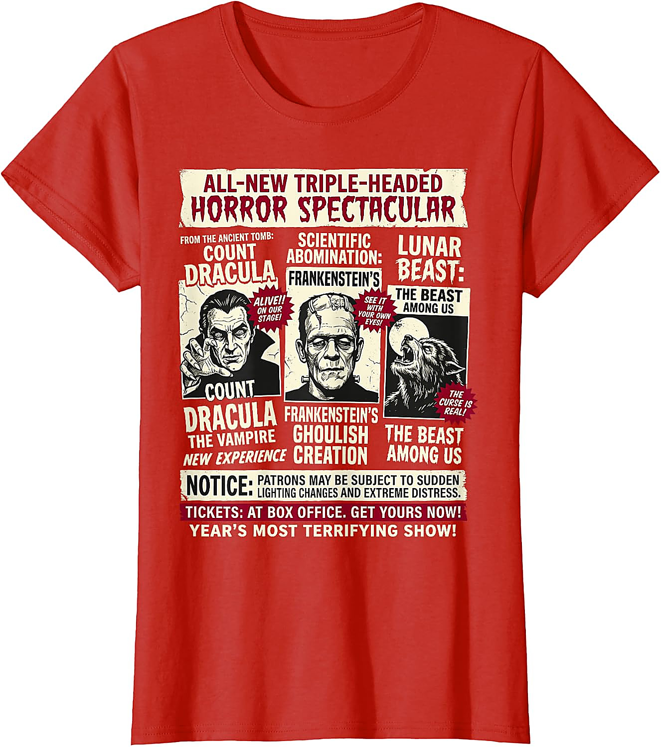 Vintage Horror Monsters Halloween T-Shirt