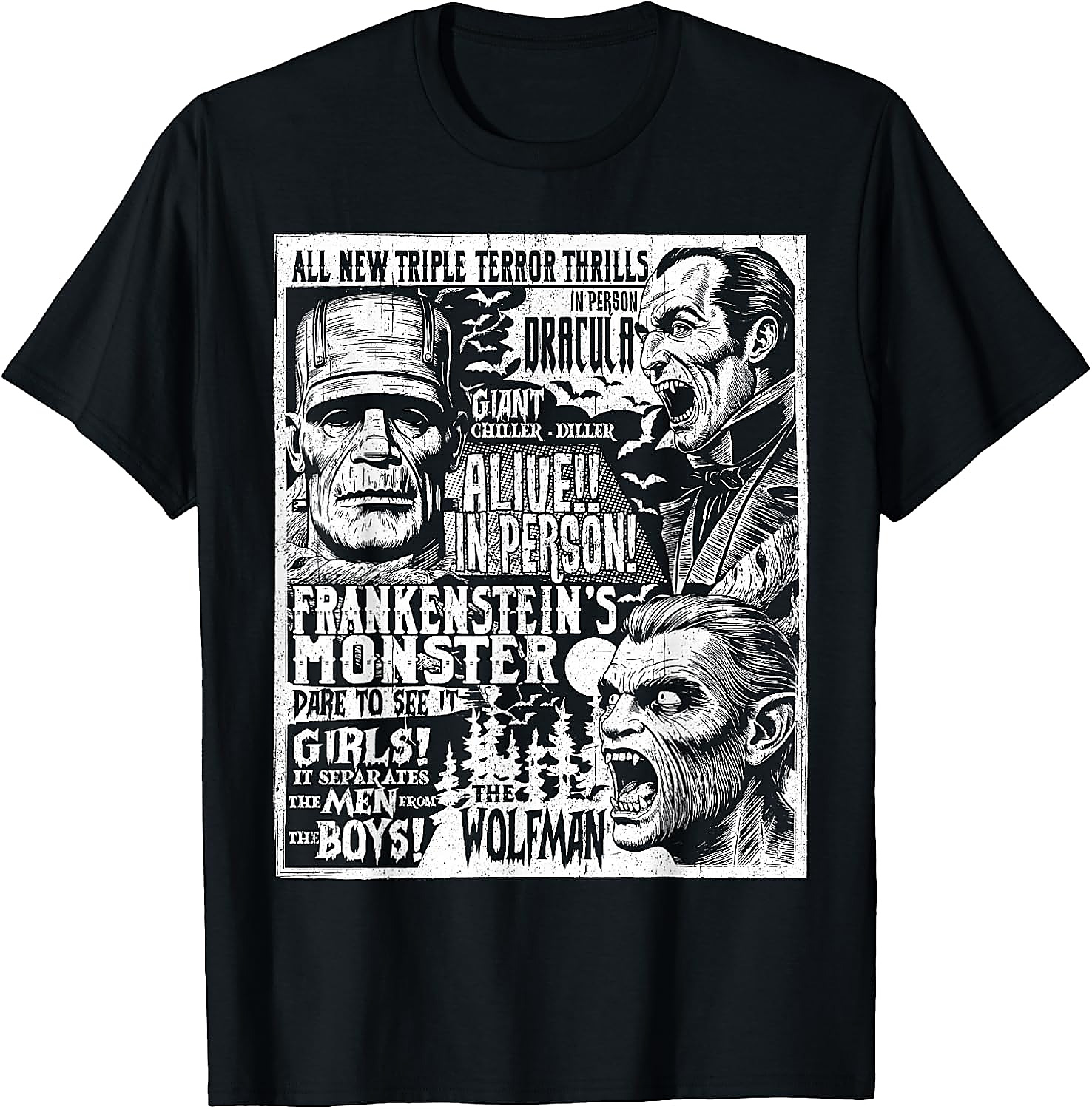 Vintage Horror Movie Poster T-Shirt | Classic Monster Tee