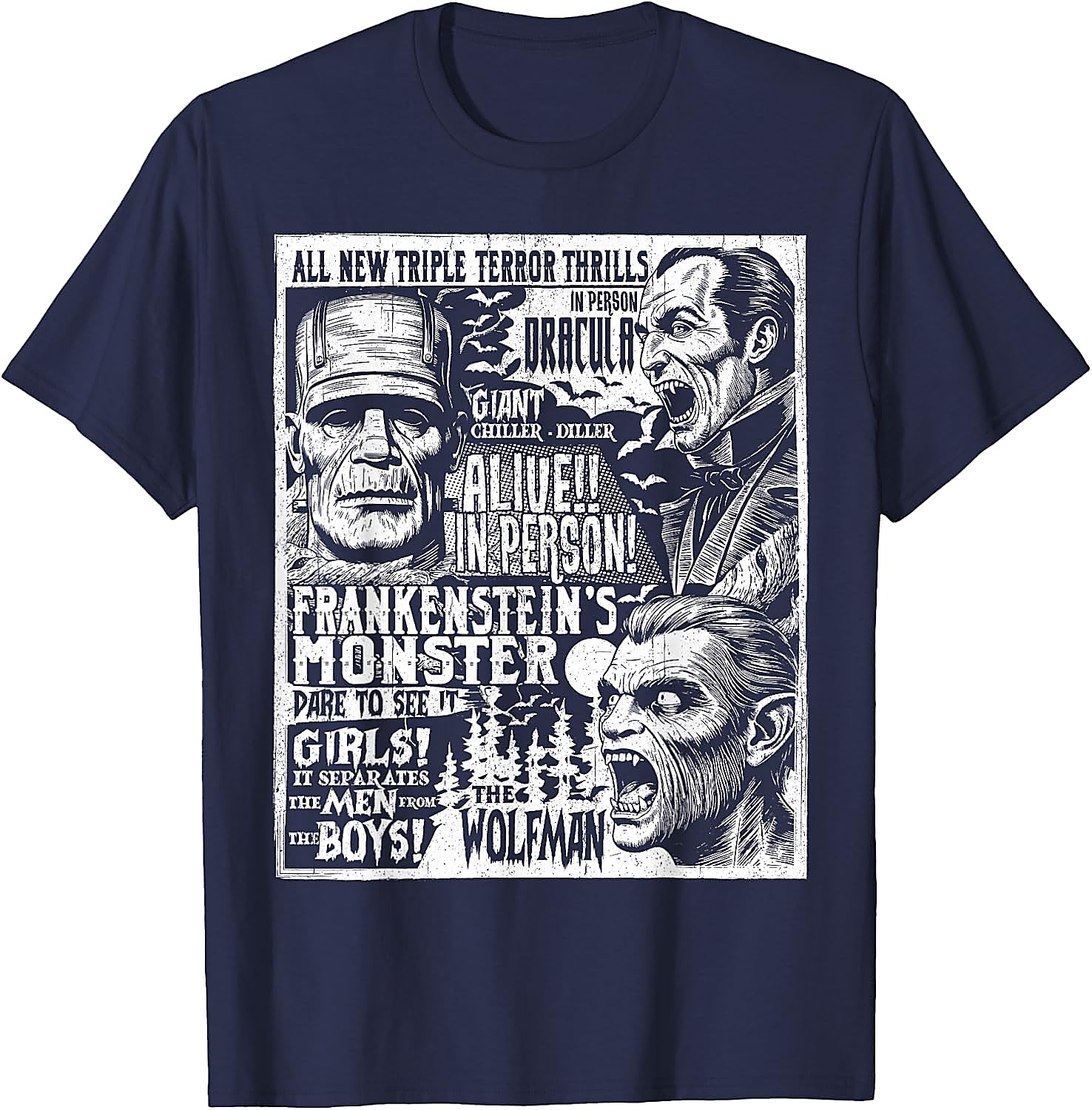 Vintage Horror Movie Poster T-Shirt | Classic Monster Tee