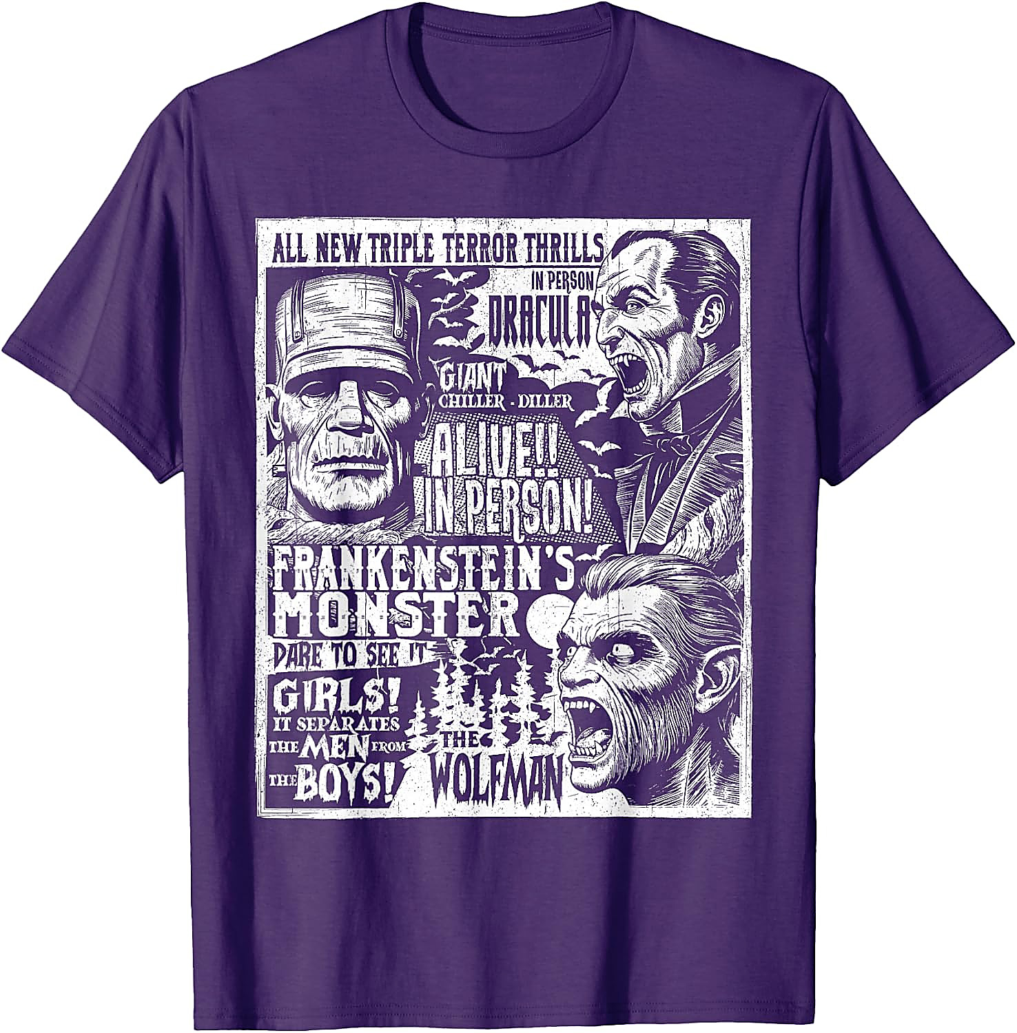 Vintage Horror Movie Poster T-Shirt | Classic Monster Tee