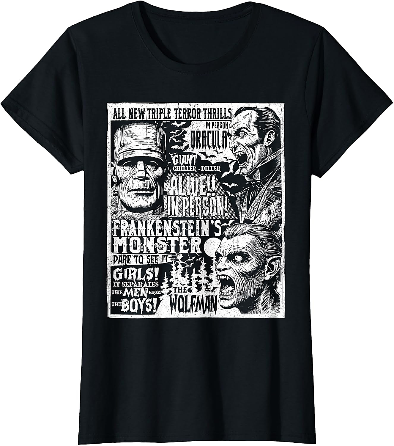 Vintage Horror Movie Poster T-Shirt | Classic Monster Tee