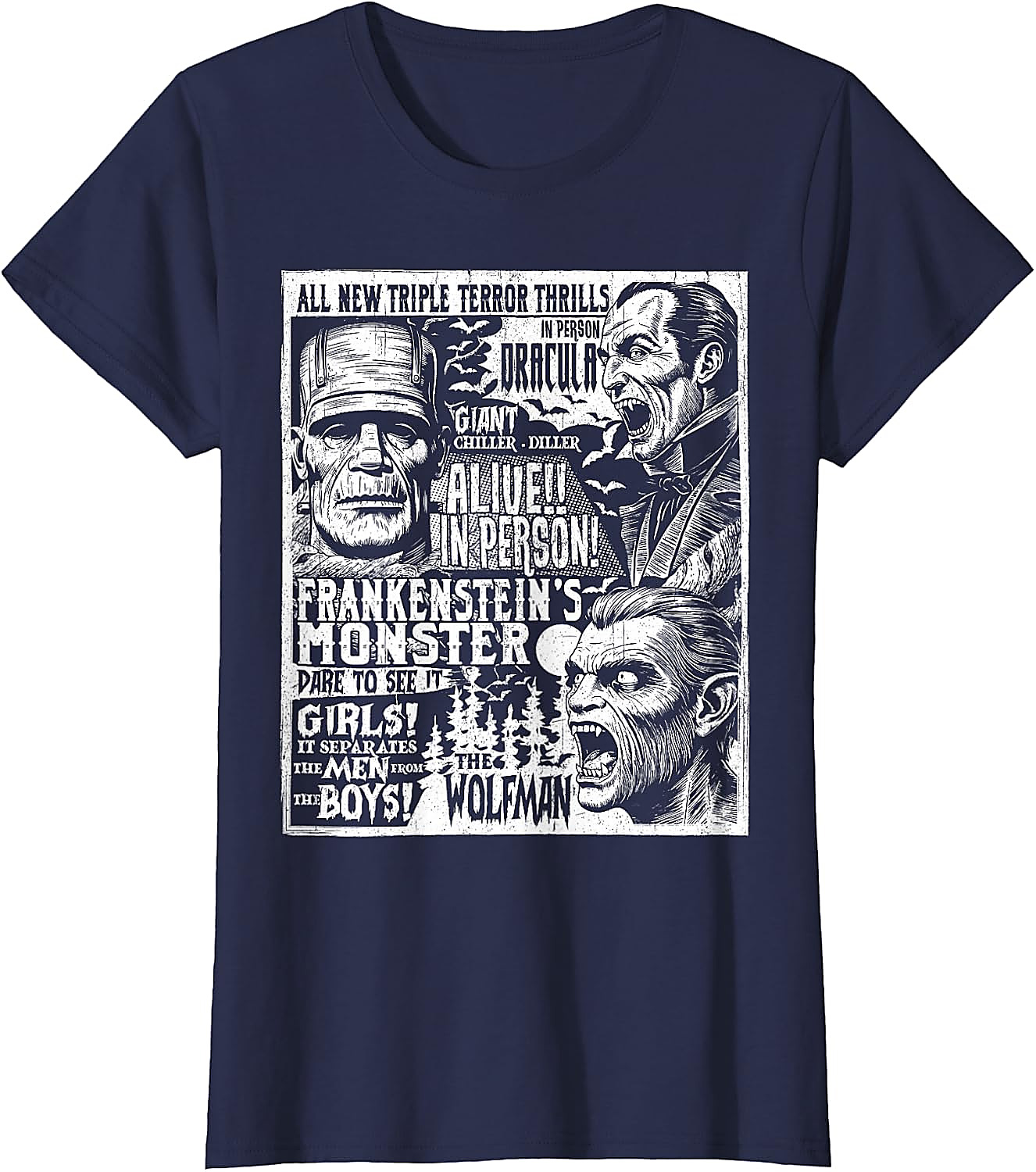 Vintage Horror Movie Poster T-Shirt | Classic Monster Tee