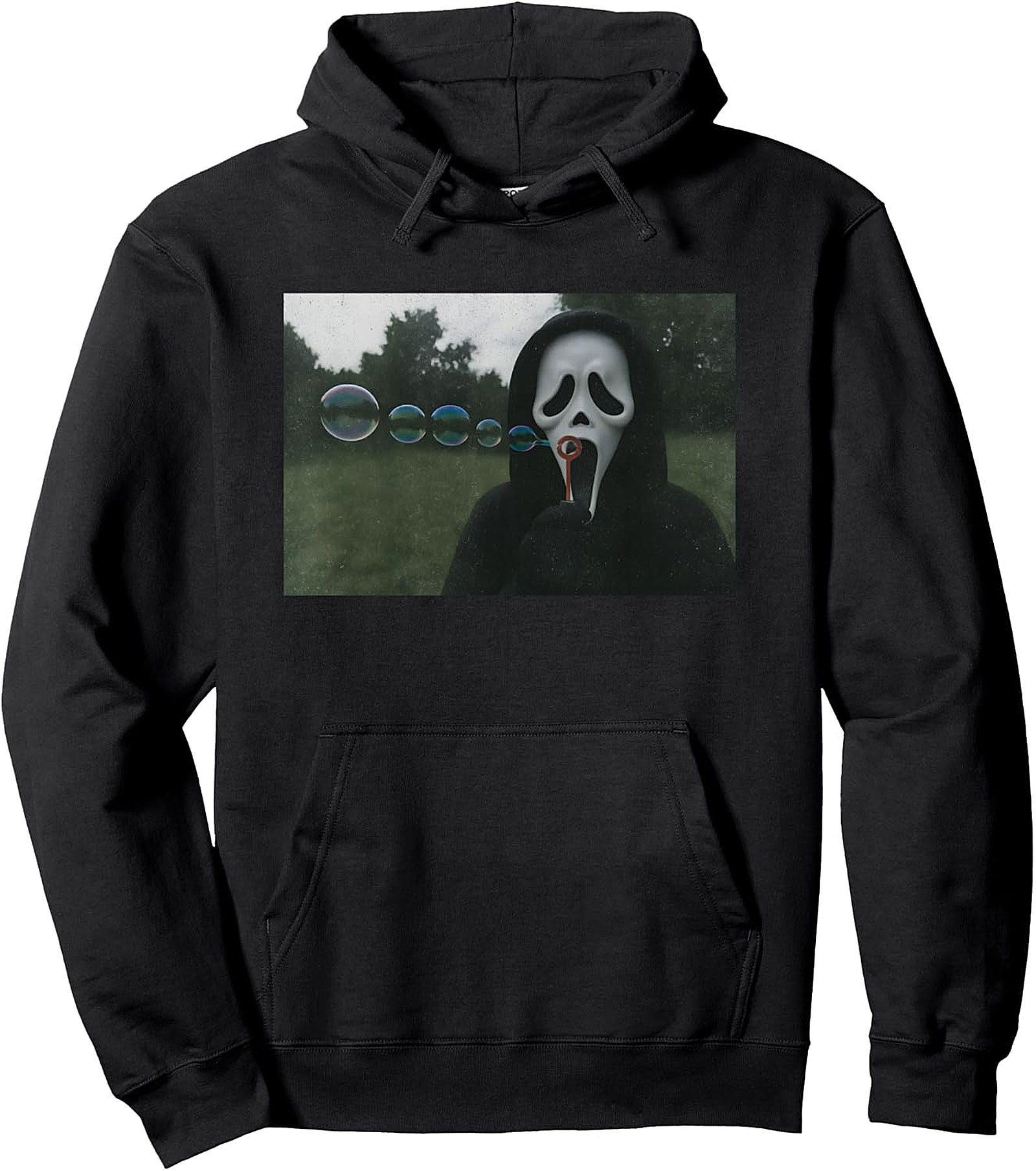 Scary Face Bubbles Hoodie | Funny Halloween Meme Pullover