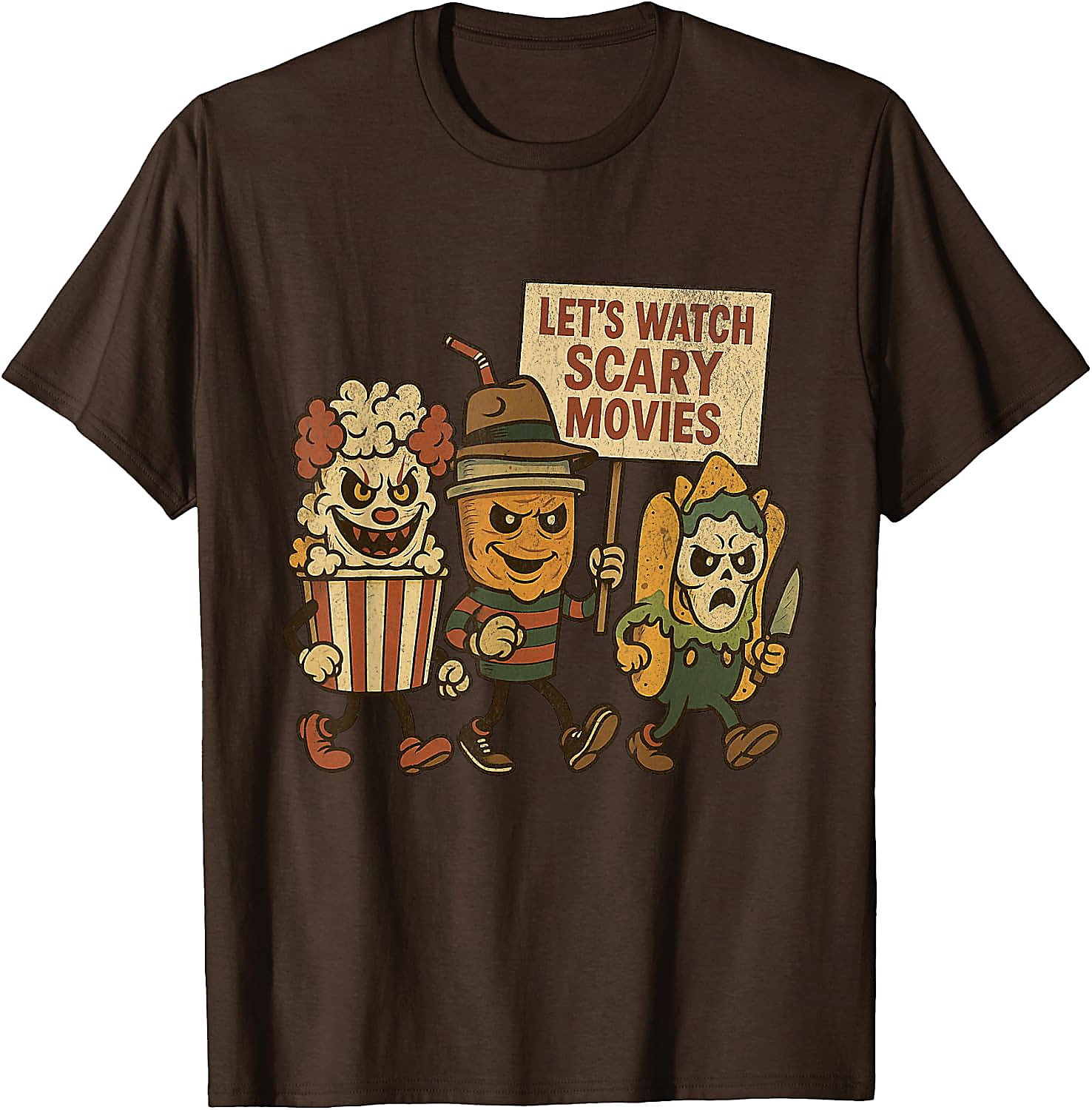 Let's Watch Scary Movies T-Shirt | Funny Horror Fan Tee