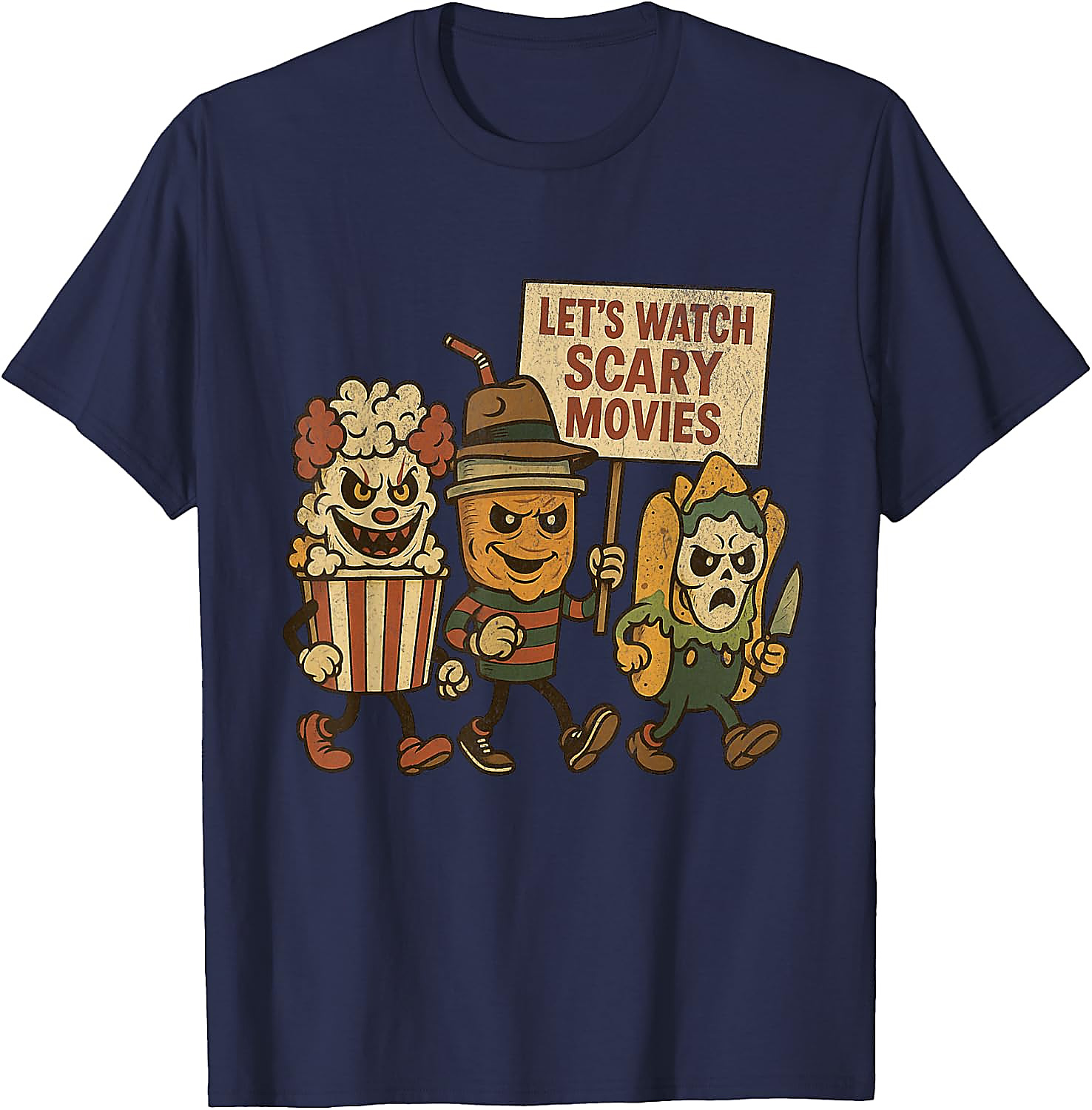 Let's Watch Scary Movies T-Shirt | Funny Horror Fan Tee