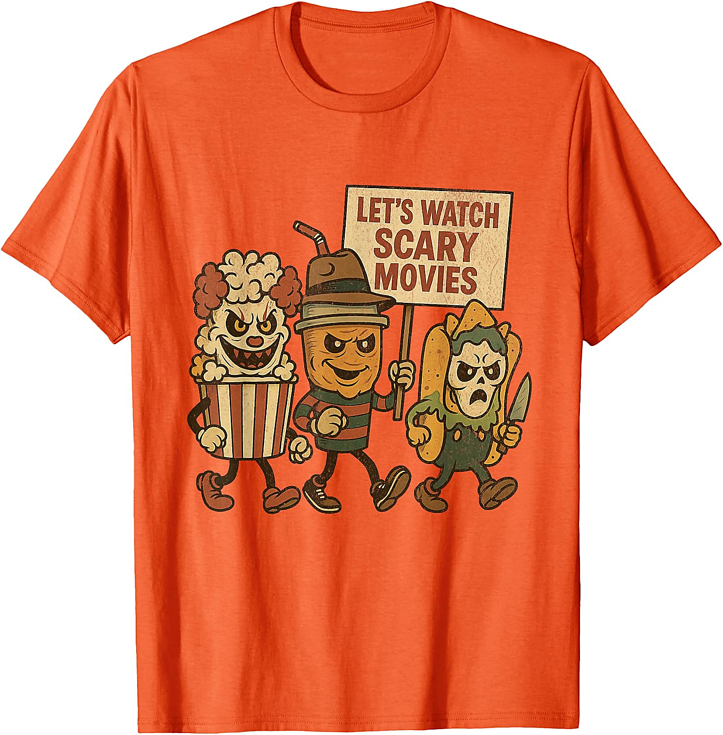 Let's Watch Scary Movies T-Shirt | Funny Horror Fan Tee