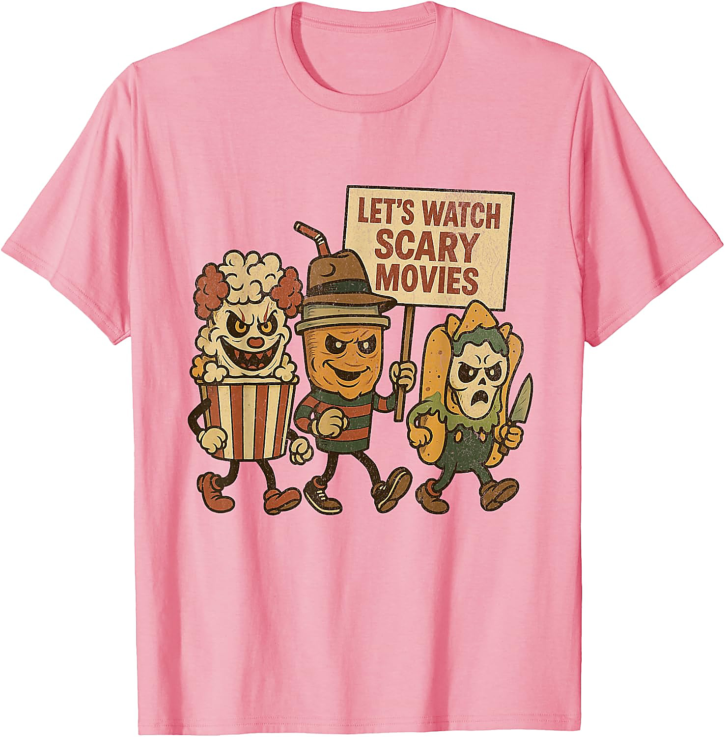 Let's Watch Scary Movies T-Shirt | Funny Horror Fan Tee
