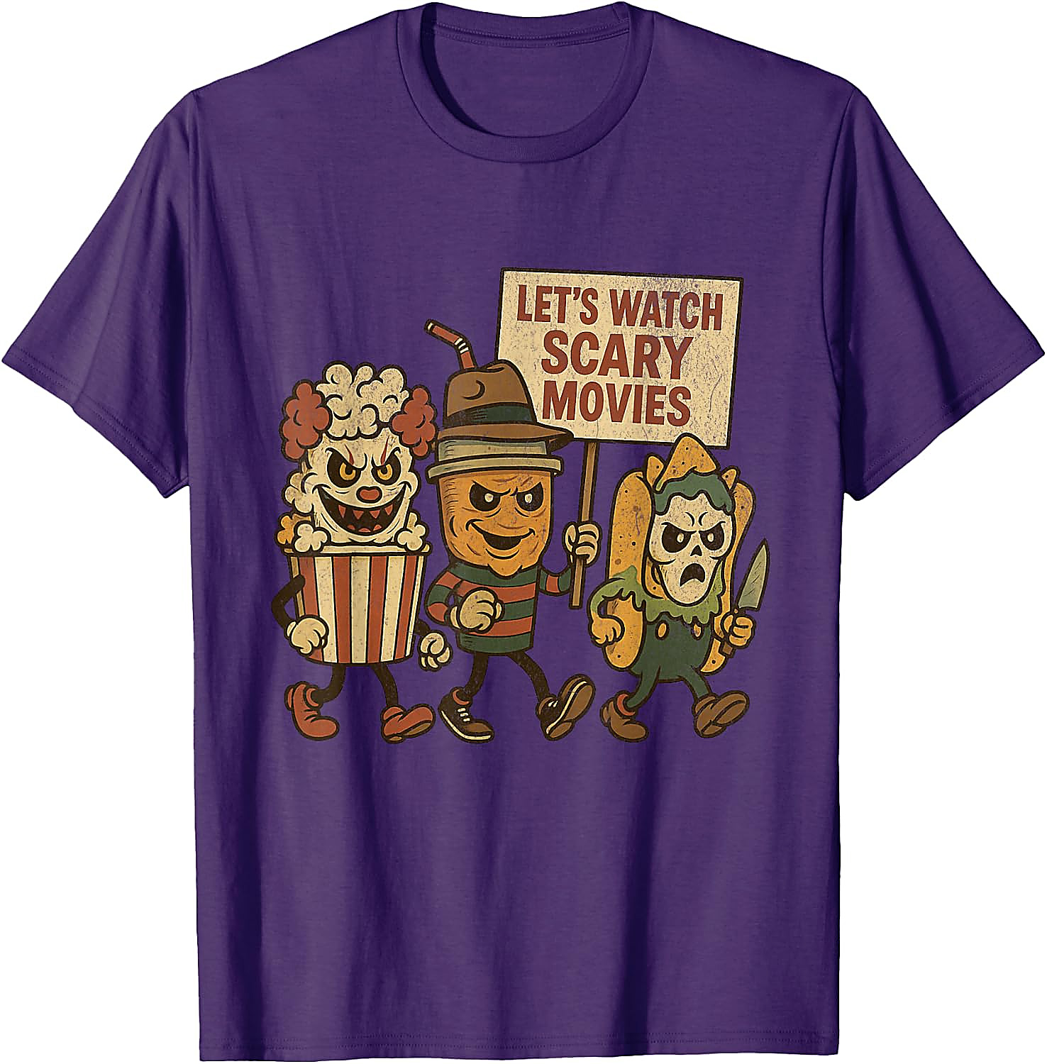 Let's Watch Scary Movies T-Shirt | Funny Horror Fan Tee