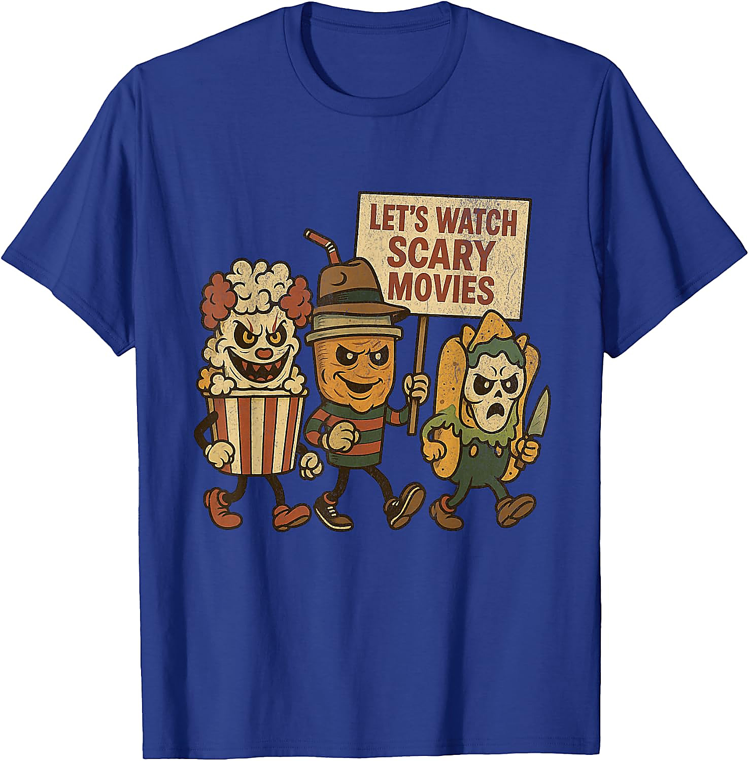 Let's Watch Scary Movies T-Shirt | Funny Horror Fan Tee