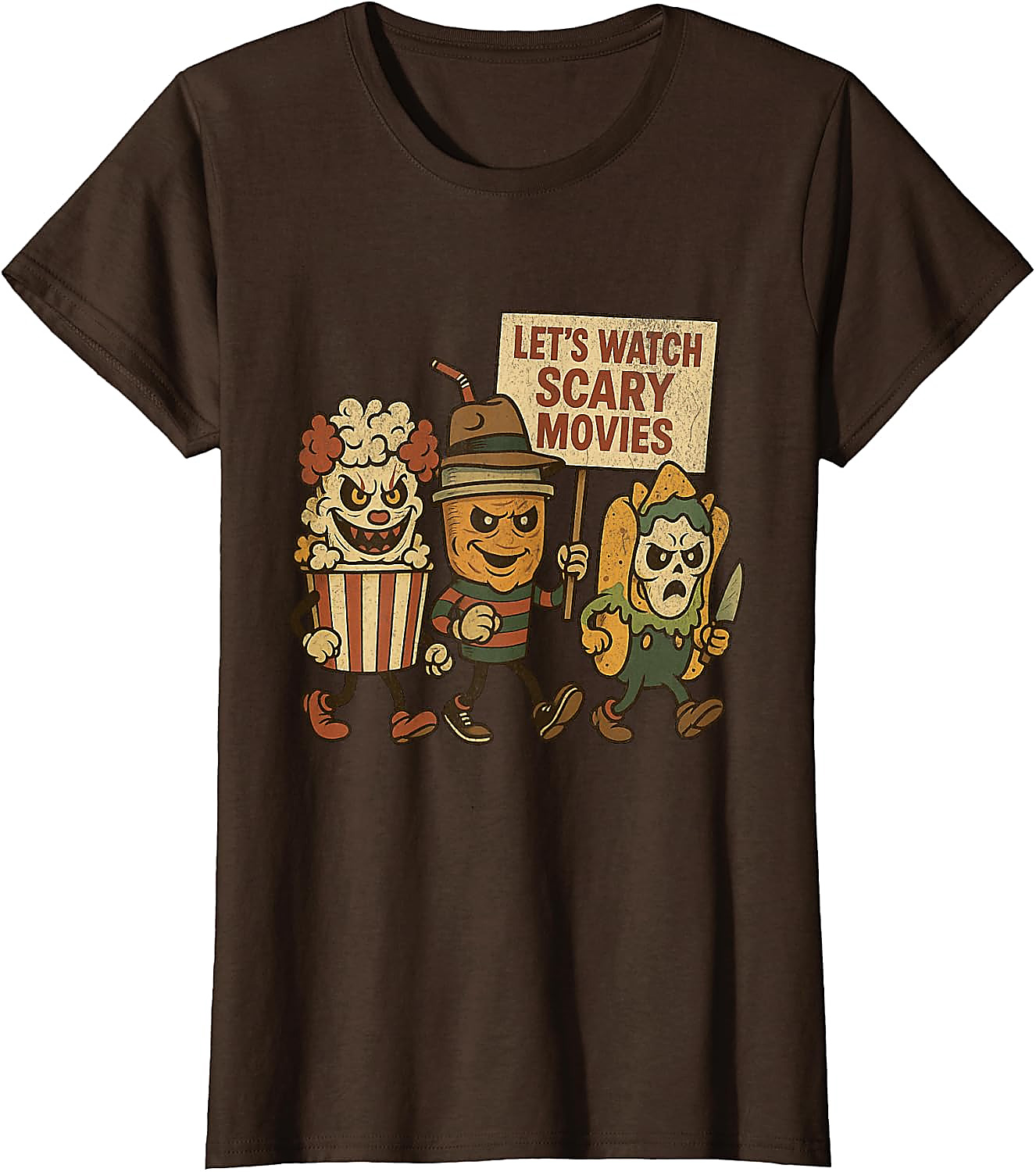 Let's Watch Scary Movies T-Shirt | Funny Horror Fan Tee
