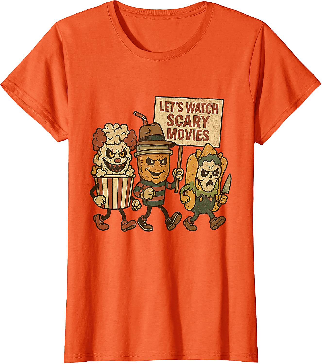 Let's Watch Scary Movies T-Shirt | Funny Horror Fan Tee