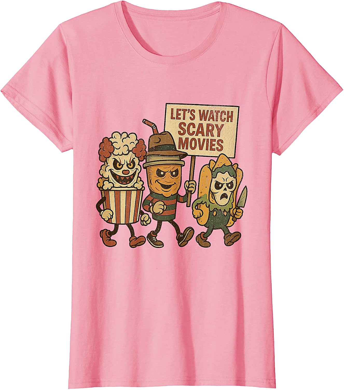 Let's Watch Scary Movies T-Shirt | Funny Horror Fan Tee