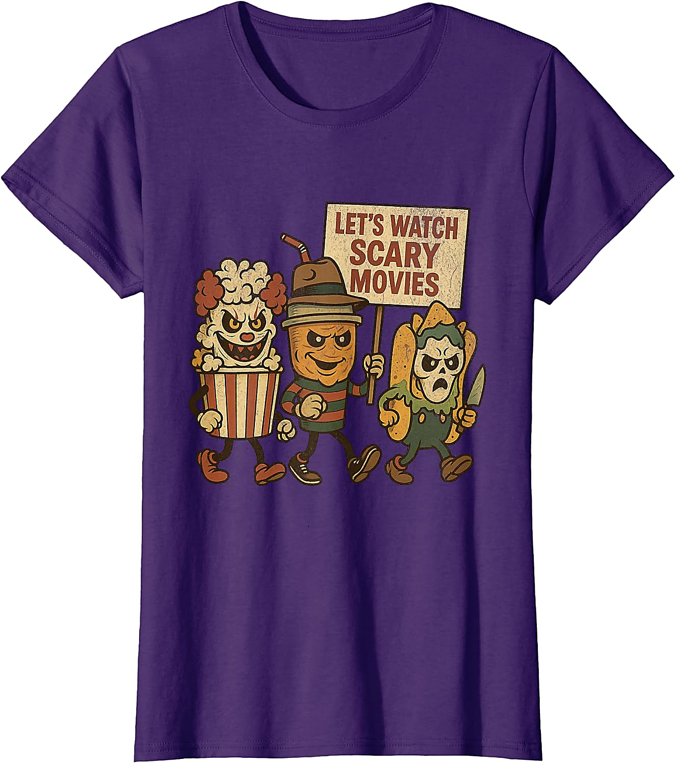 Let's Watch Scary Movies T-Shirt | Funny Horror Fan Tee