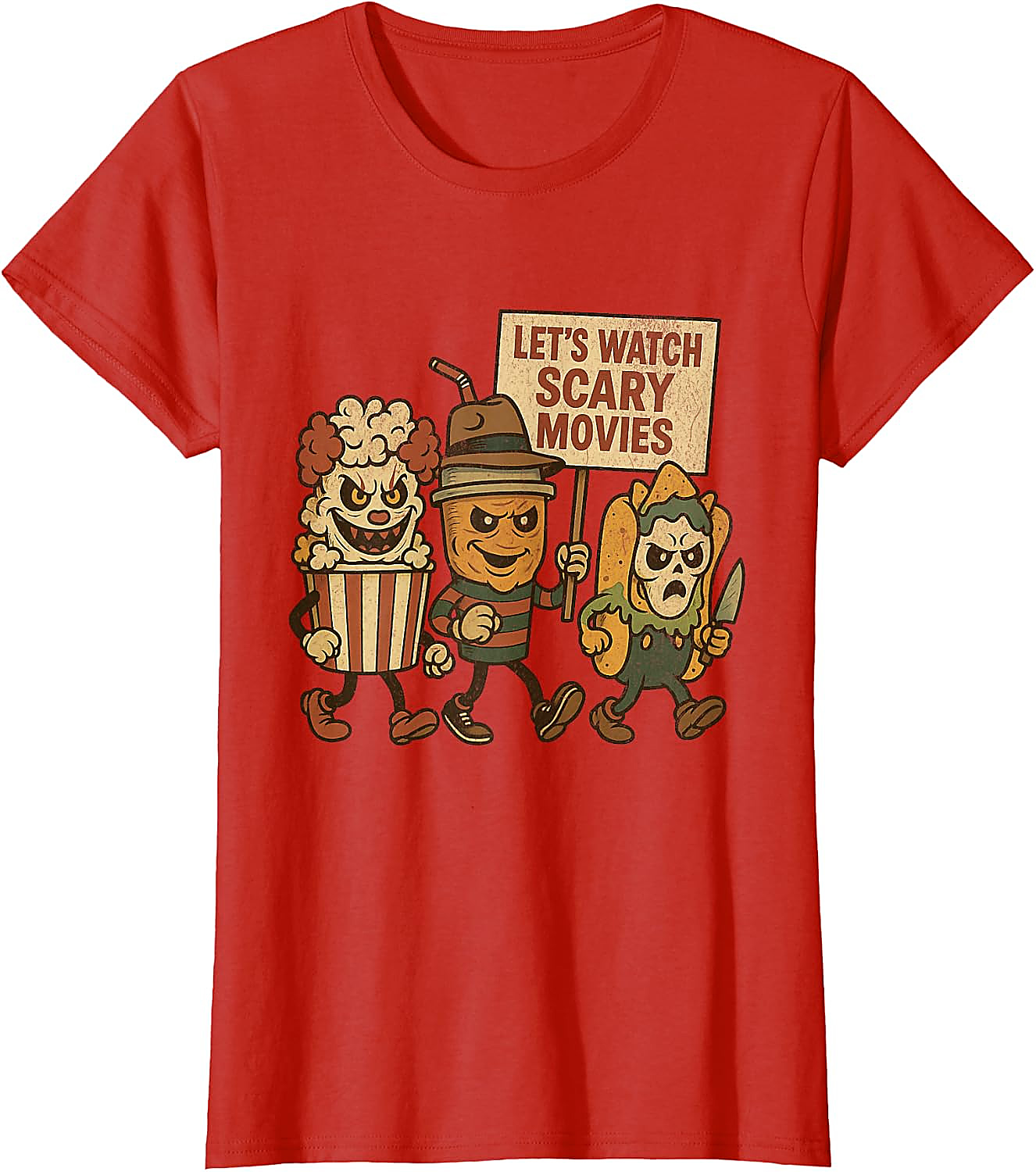Let's Watch Scary Movies T-Shirt | Funny Horror Fan Tee