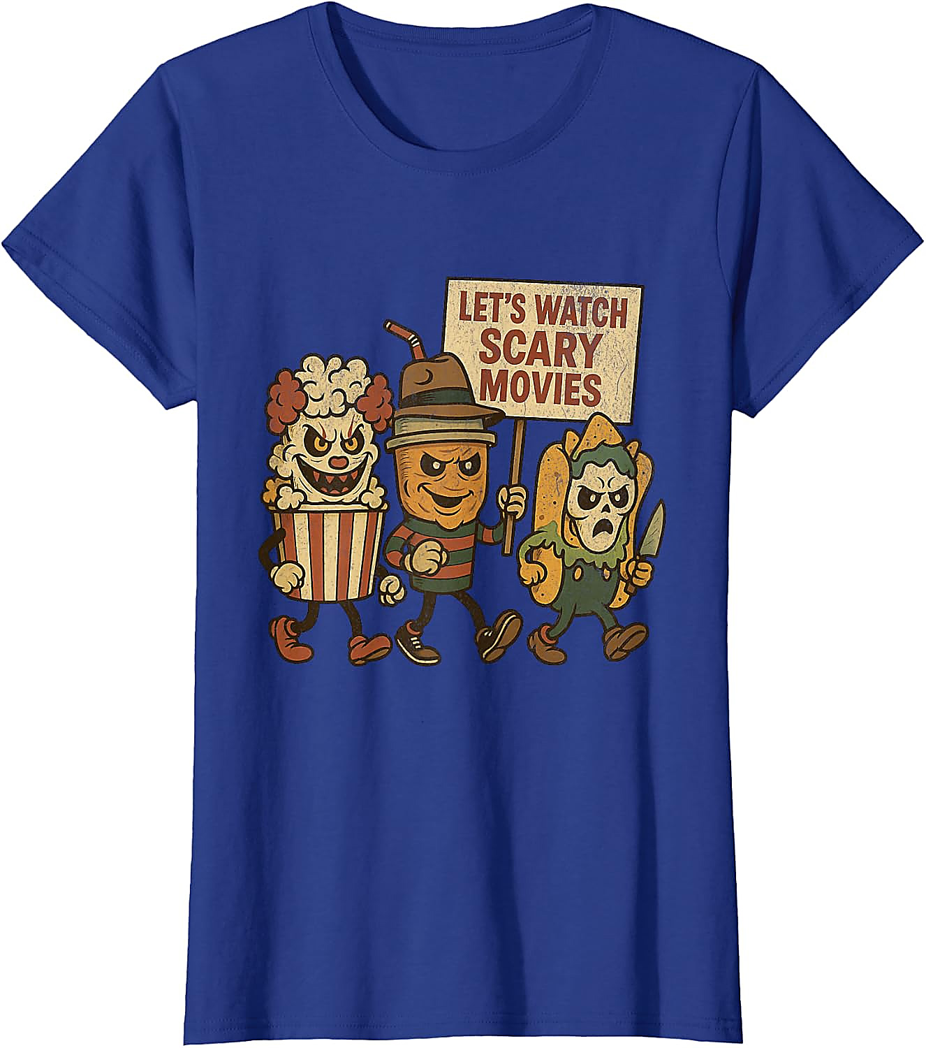 Let's Watch Scary Movies T-Shirt | Funny Horror Fan Tee