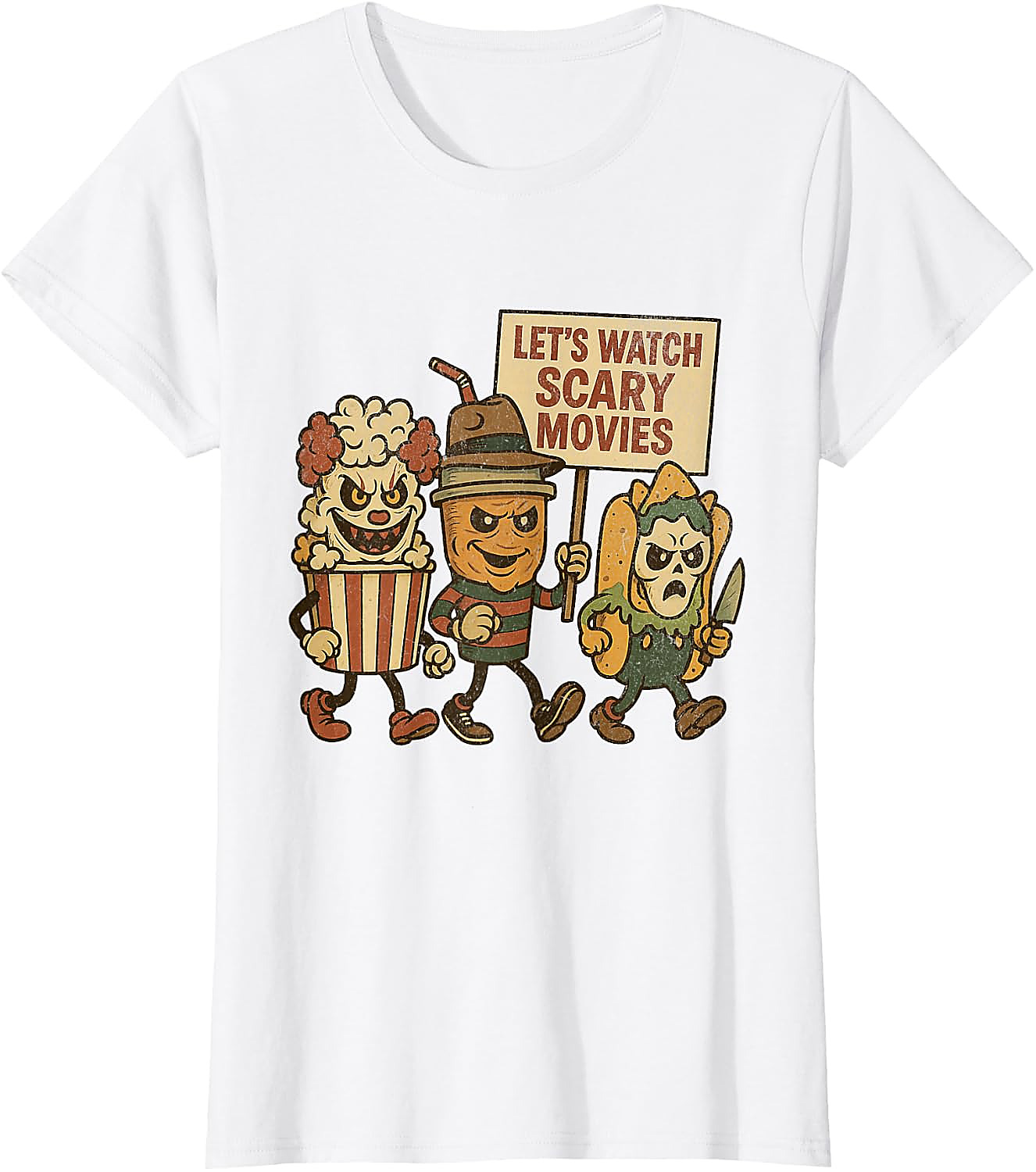 Let's Watch Scary Movies T-Shirt | Funny Horror Fan Tee