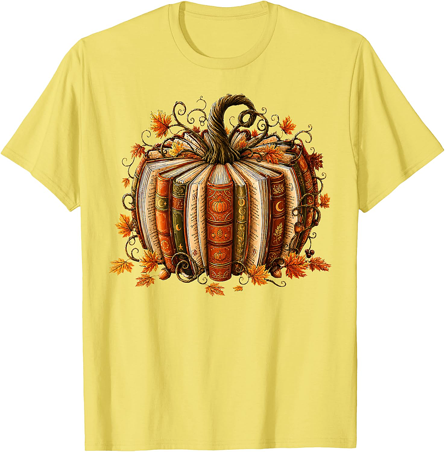  Fall Reading Pumpkin Book Teacher T-Shirt Unisex Tee