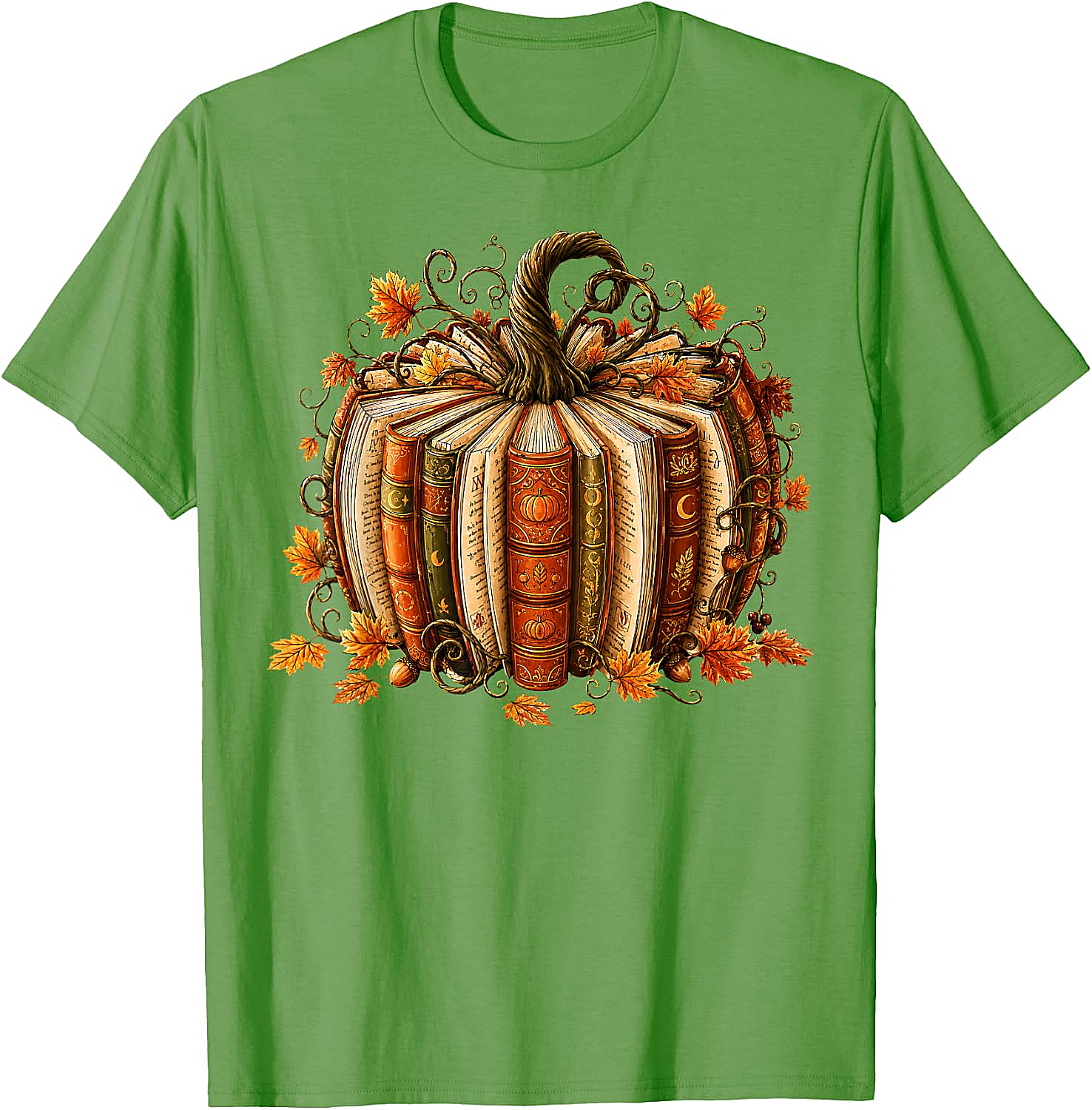  Fall Reading Pumpkin Book Teacher T-Shirt Unisex Tee