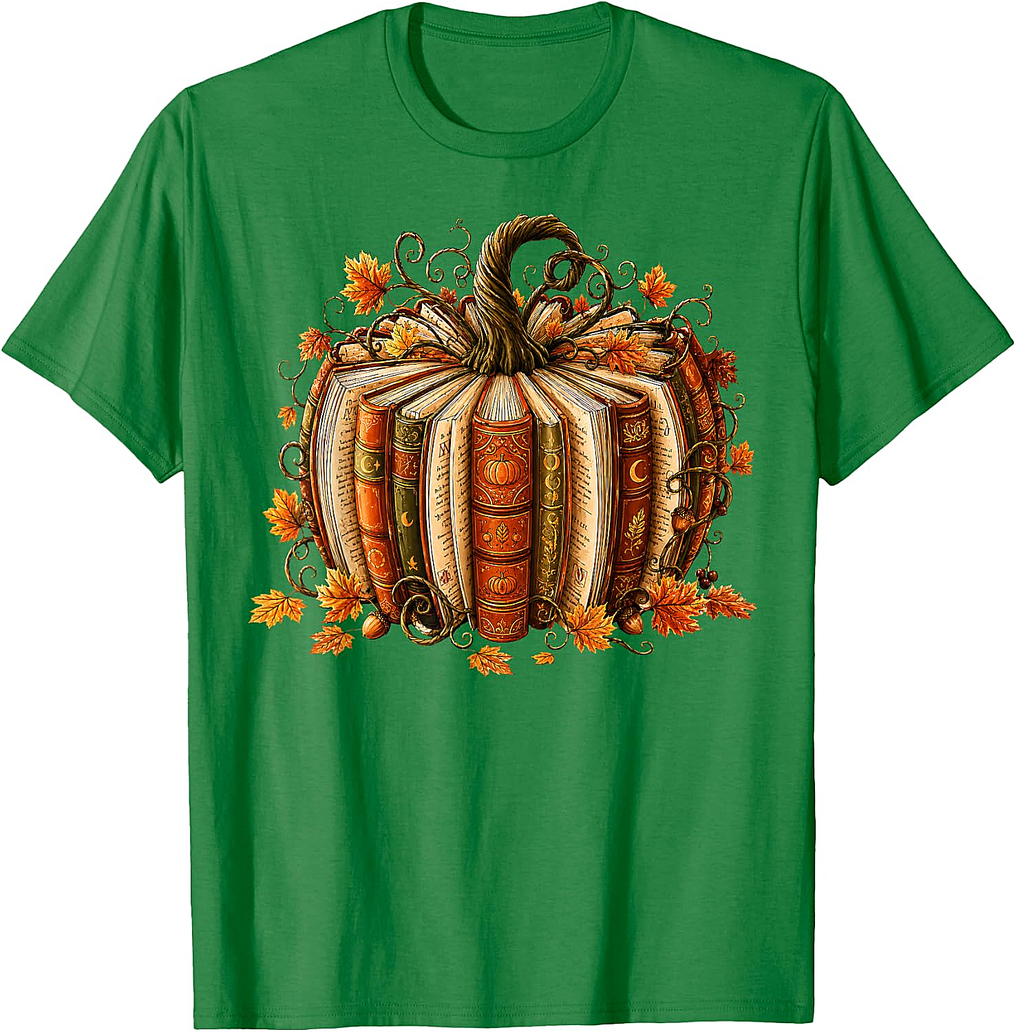  Fall Reading Pumpkin Book Teacher T-Shirt Unisex Tee