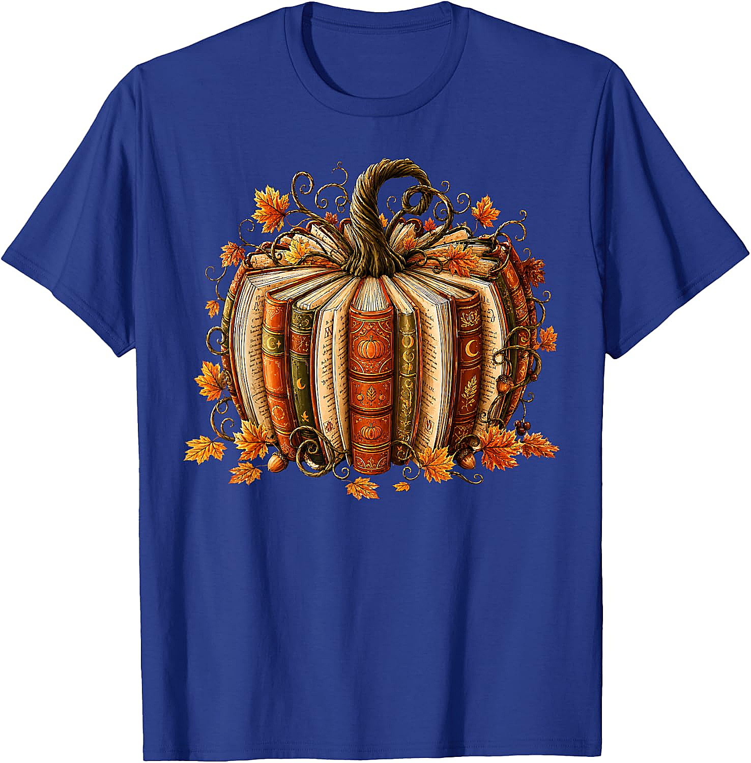  Fall Reading Pumpkin Book Teacher T-Shirt Unisex Tee