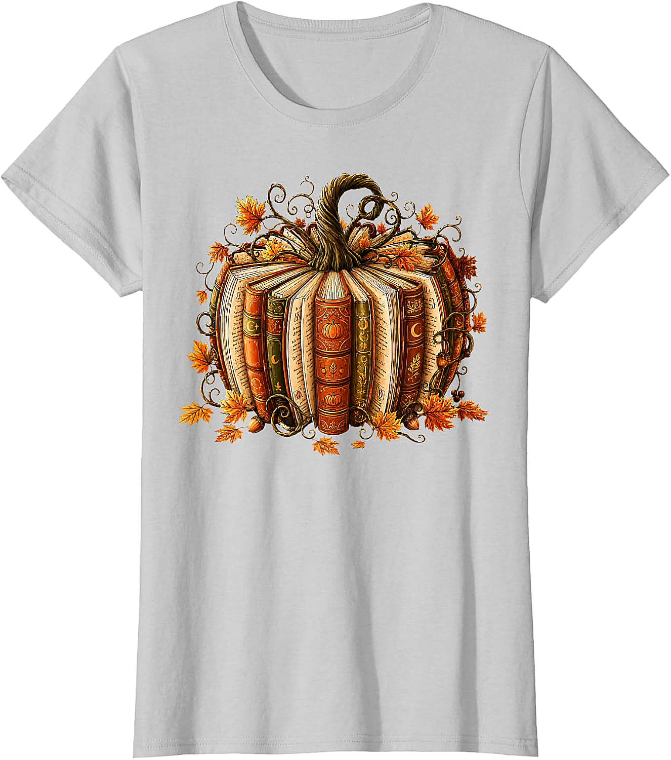  Fall Reading Pumpkin Book Teacher T-Shirt Unisex Tee