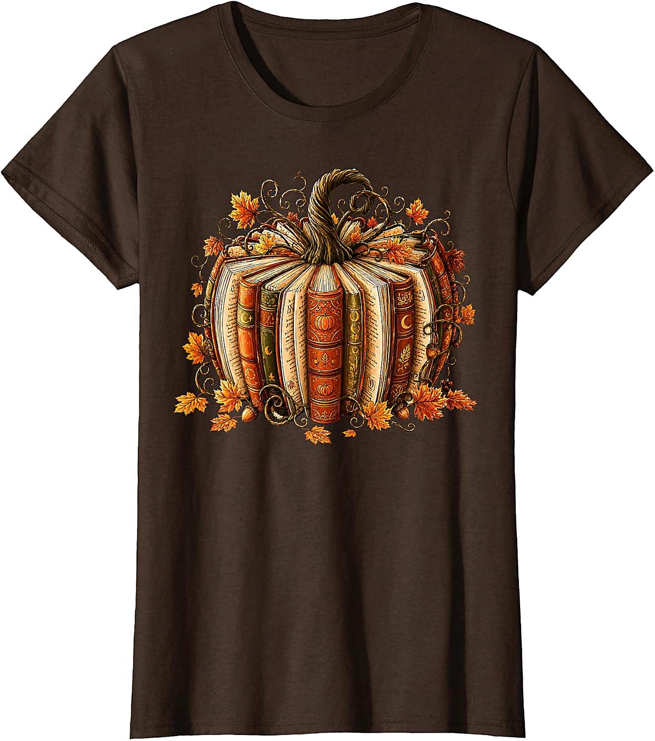  Fall Reading Pumpkin Book Teacher T-Shirt Unisex Tee